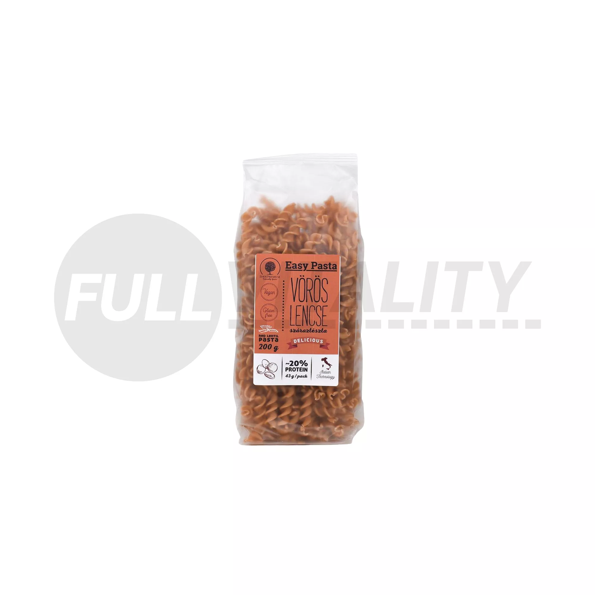 GLUTÉNMENTES EDEN PRÉMIUM EASY PASTA VÖRÖSLENCSE TÉSZTA ORSÓ 200G