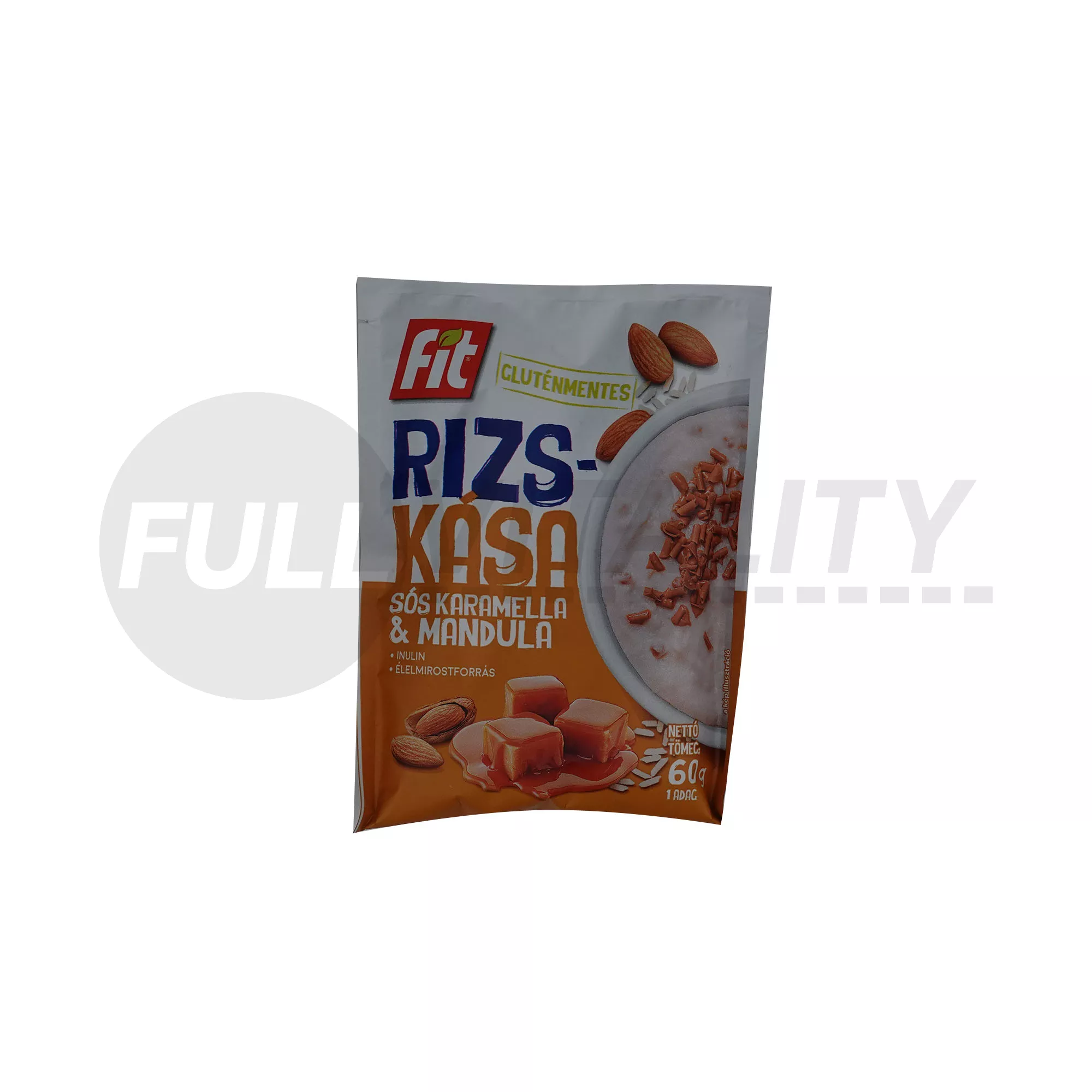GLUTÉNMENTES FIT RIZSKÁSA MANDULÁVAL SÓS KARAMELL ÍZBEN 60G