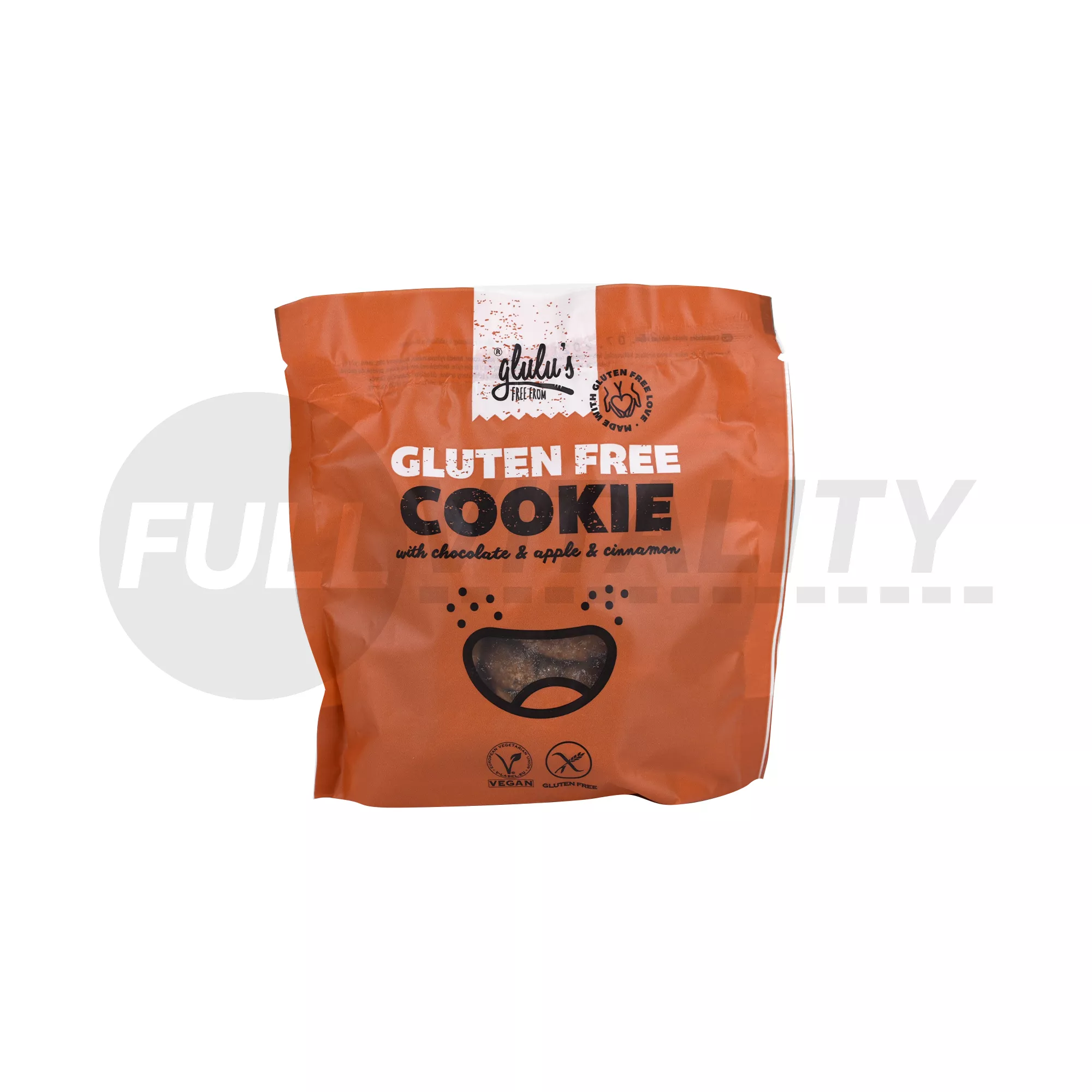 GLUTÉNMENTES GLULUS FREE FROM CSOKOLÁDÉS ALMÁS-FAHÉJAS KEKSZ 100G