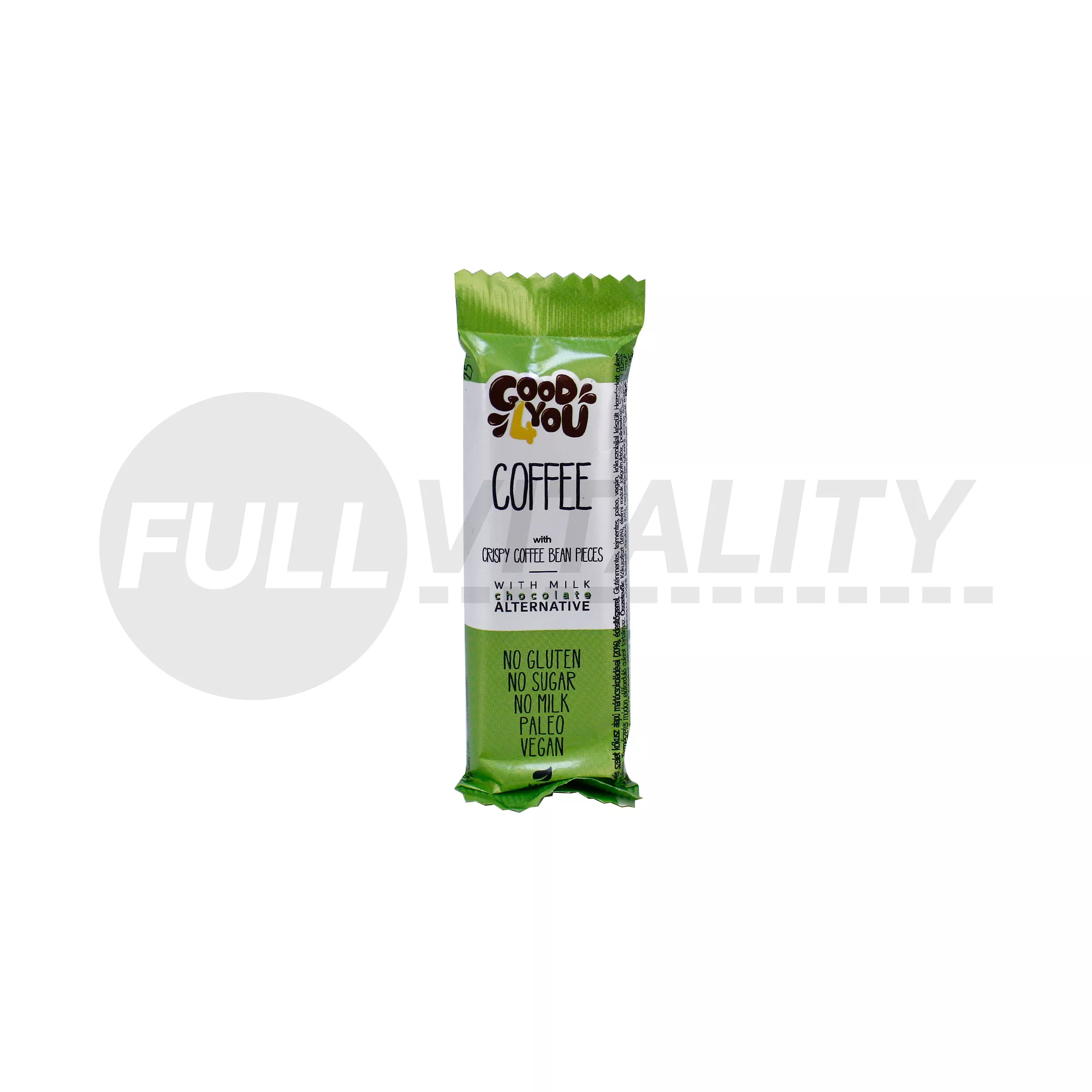 GLUTÉNMENTES GOOD4YOU KÁVÉS SZELET KÓKUSZ ALAPÚ MÁRTÓ CSOKOLÁDÉVAL 25G