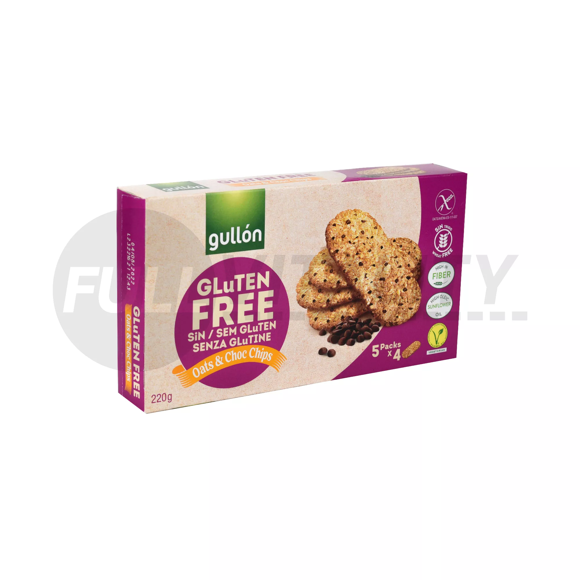 GLUTÉNMENTES GULLON ZAB-CSOKOLÁDÉ KEKSZ 220G