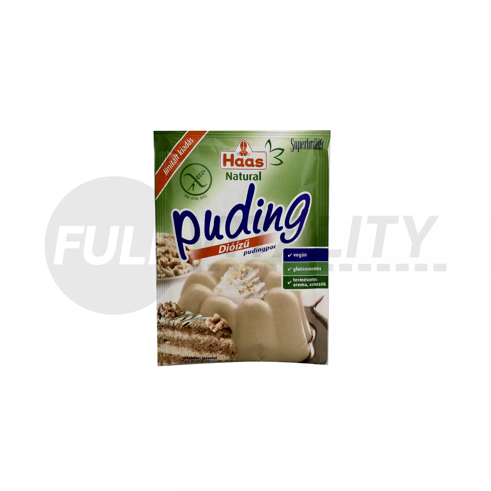 GLUTÉNMENTES HAAS NATURAL DIÓÍZŰ PUDINGPOR 40G