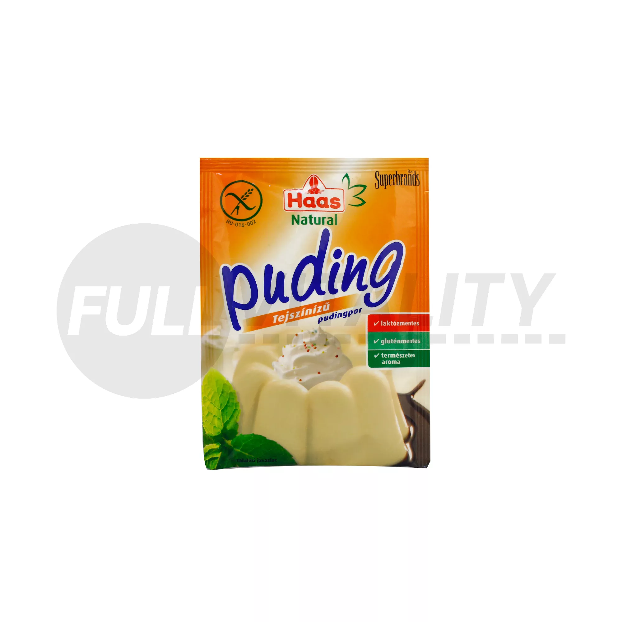 GLUTÉNMENTES HAAS NATURAL PUDINGPOR TEJSZÍNÍZŰ 40G
