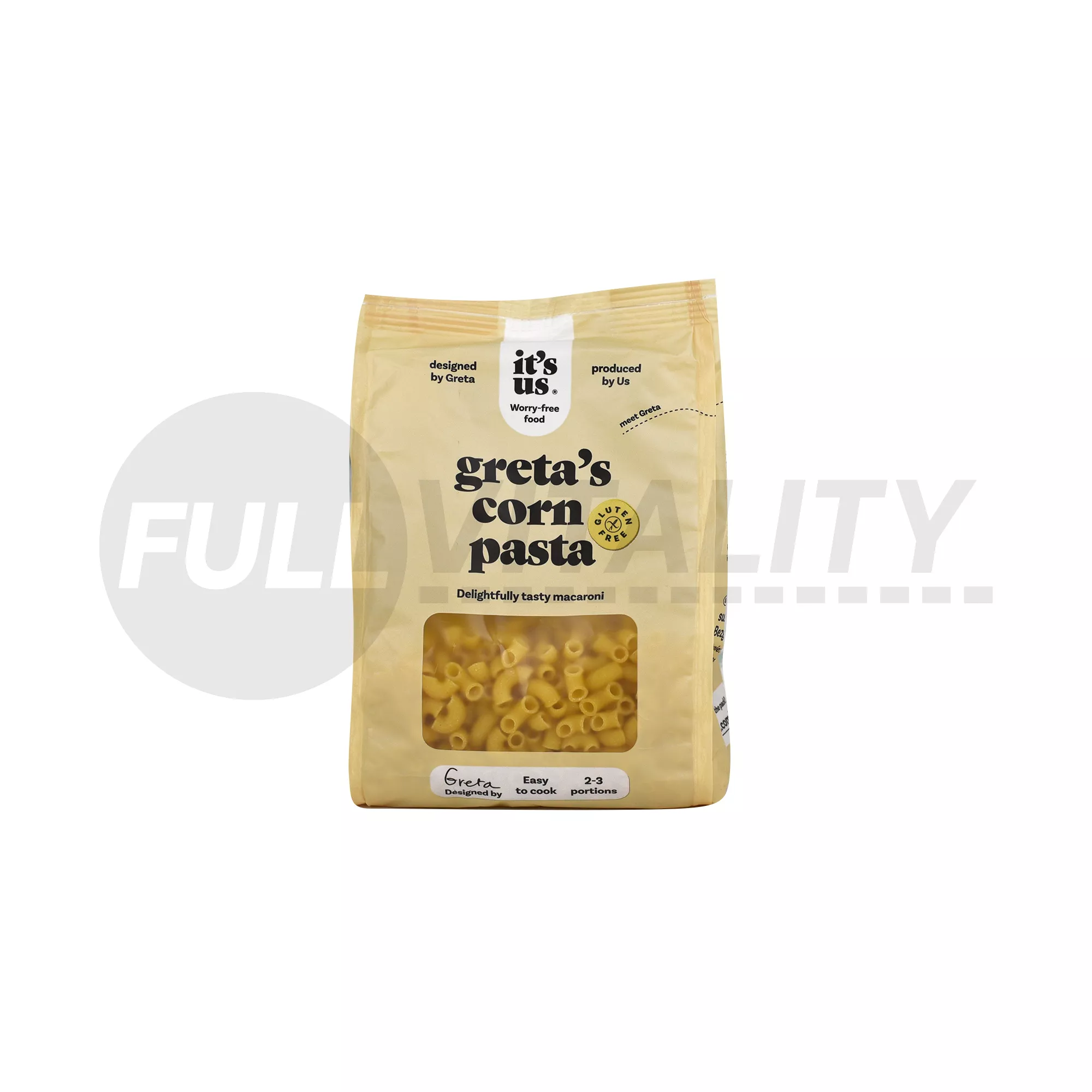 GLUTÉNMENTES ITS US GRETA KUKORICA TÉSZTA MAKARÓNI (SZARVACSKA) 200G