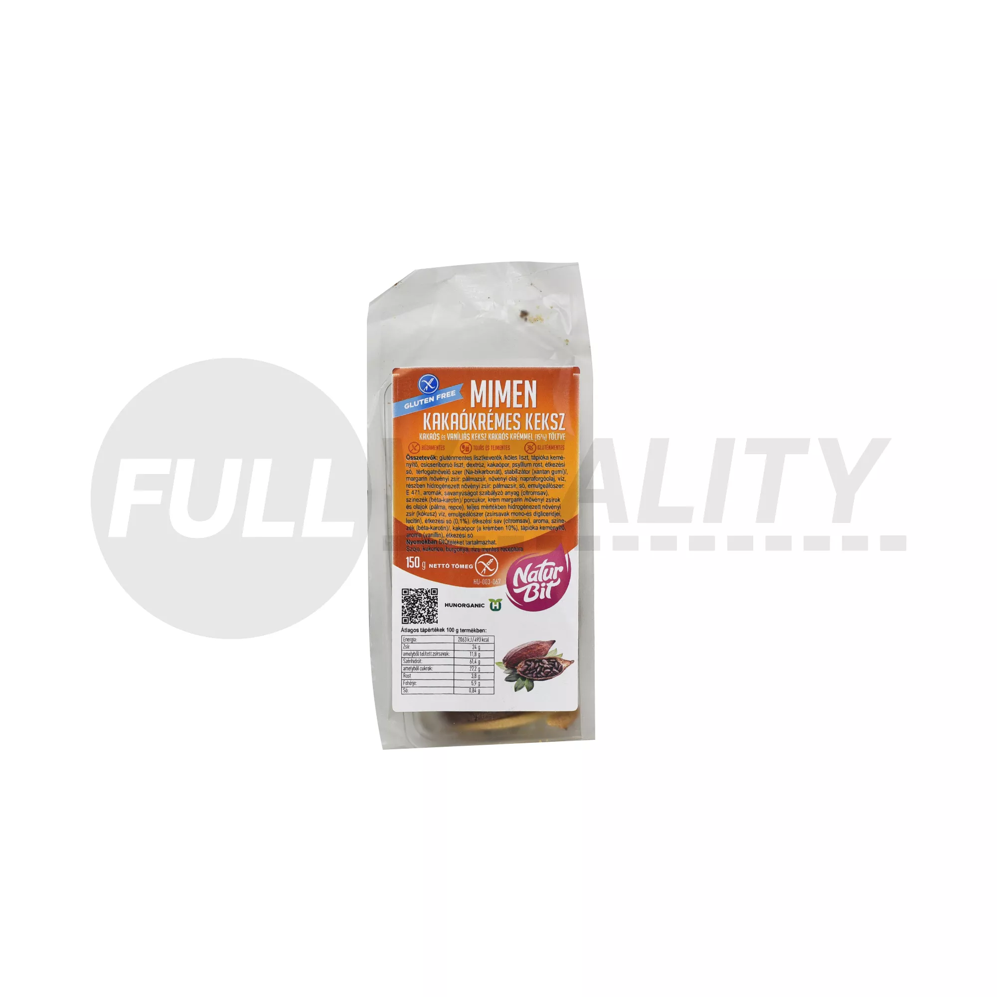 GLUTÉNMENTES ITS US MIMEN KAKAÓKRÉMES TÖLTÖTT KEKSZ 150G