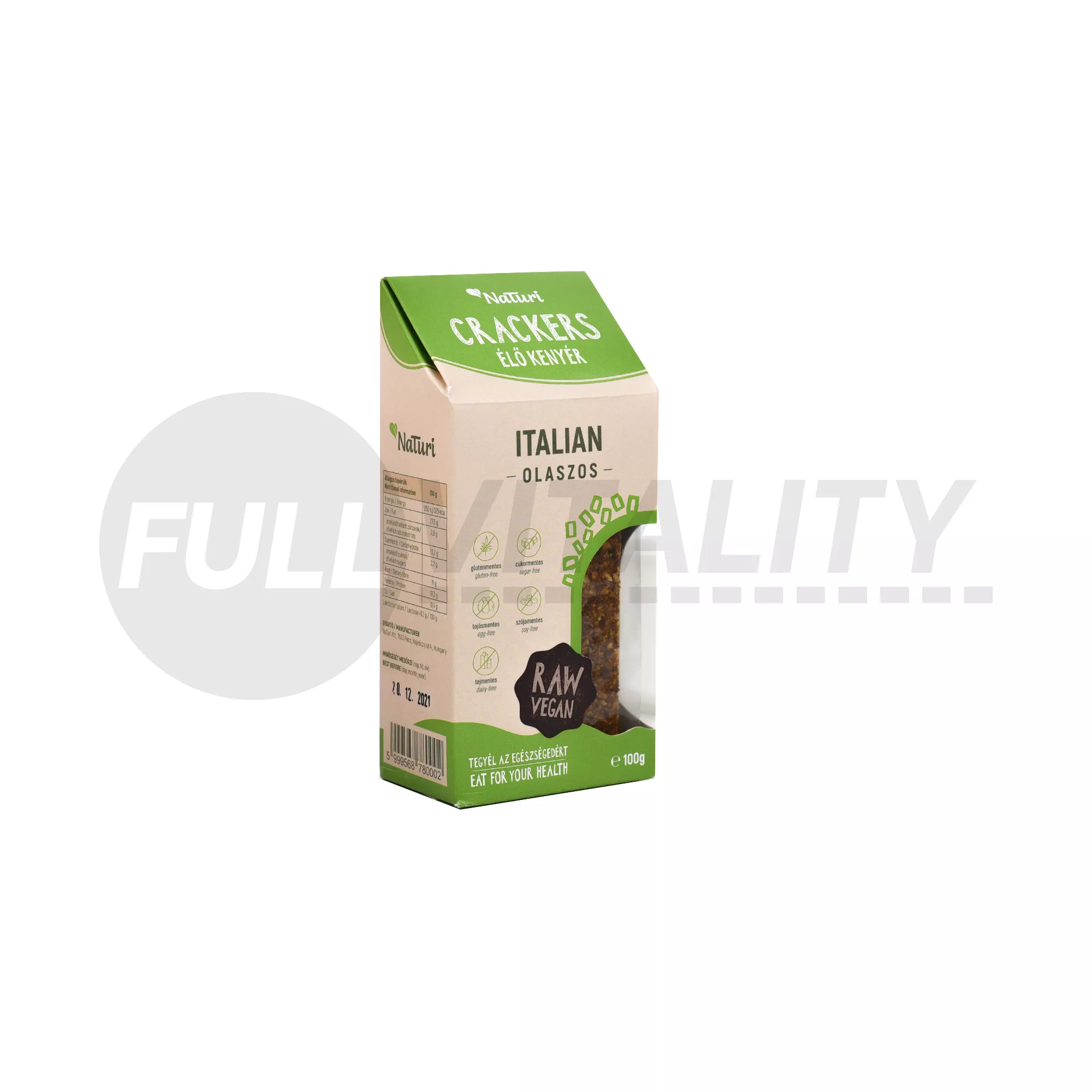 GLUTÉNMENTES NATURI CRACKERS ÉLŐ KENYÉR OLASZOS 100G