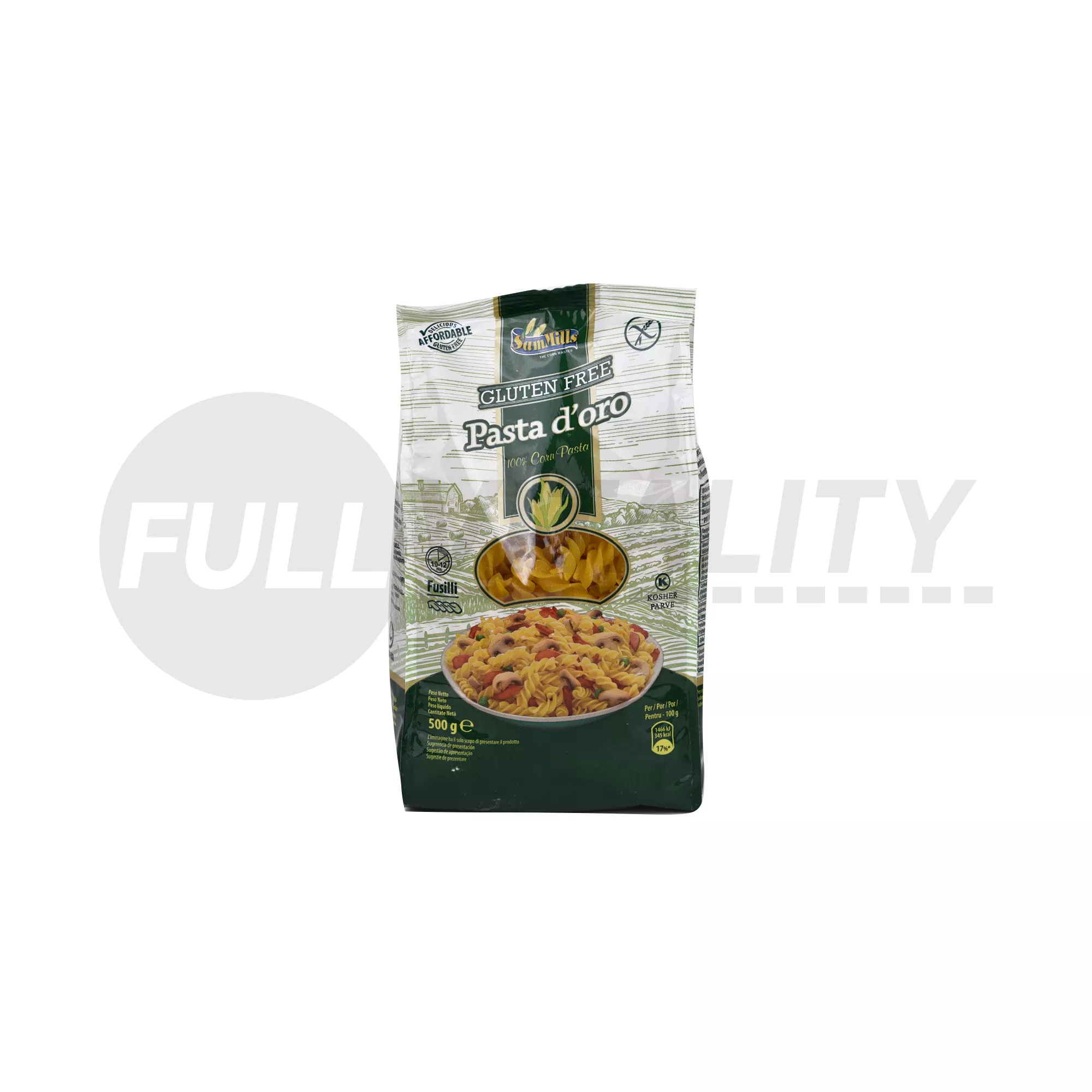 GLUTÉNMENTES PASTA DORO TÉSZTA FUSILLI 500G