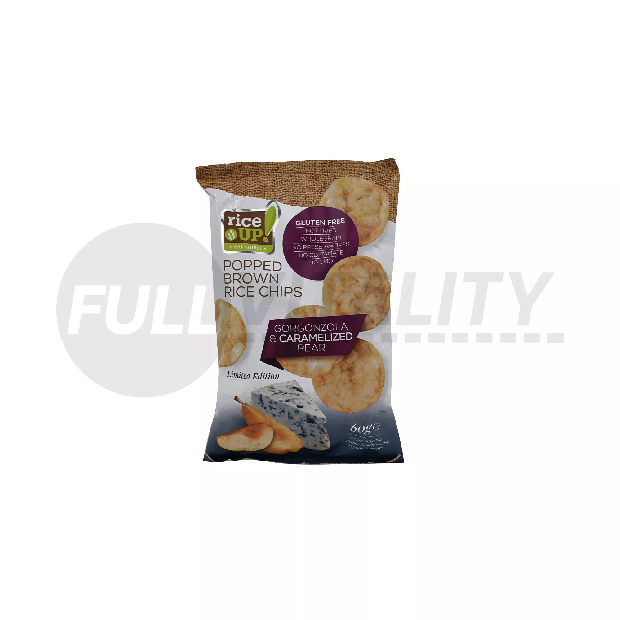 GLUTÉNMENTES RICE UP CHIPS GORGONZOLA SAJTOS ÍZŰ 60G