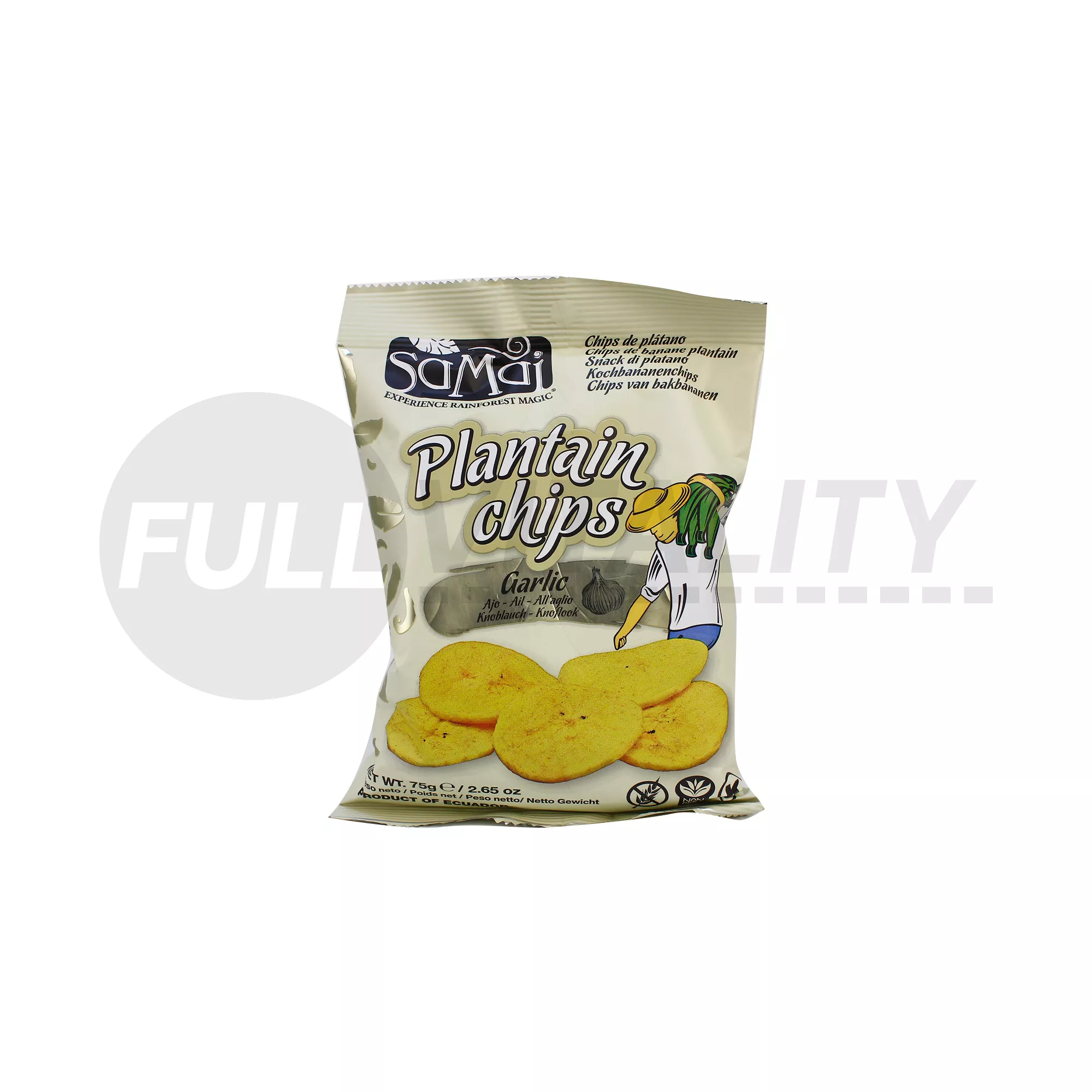GLUTÉNMENTES  SAMAI PLANTAIN (FŐZŐBANÁN) CHIPS FOKHAGYMÁS 75G