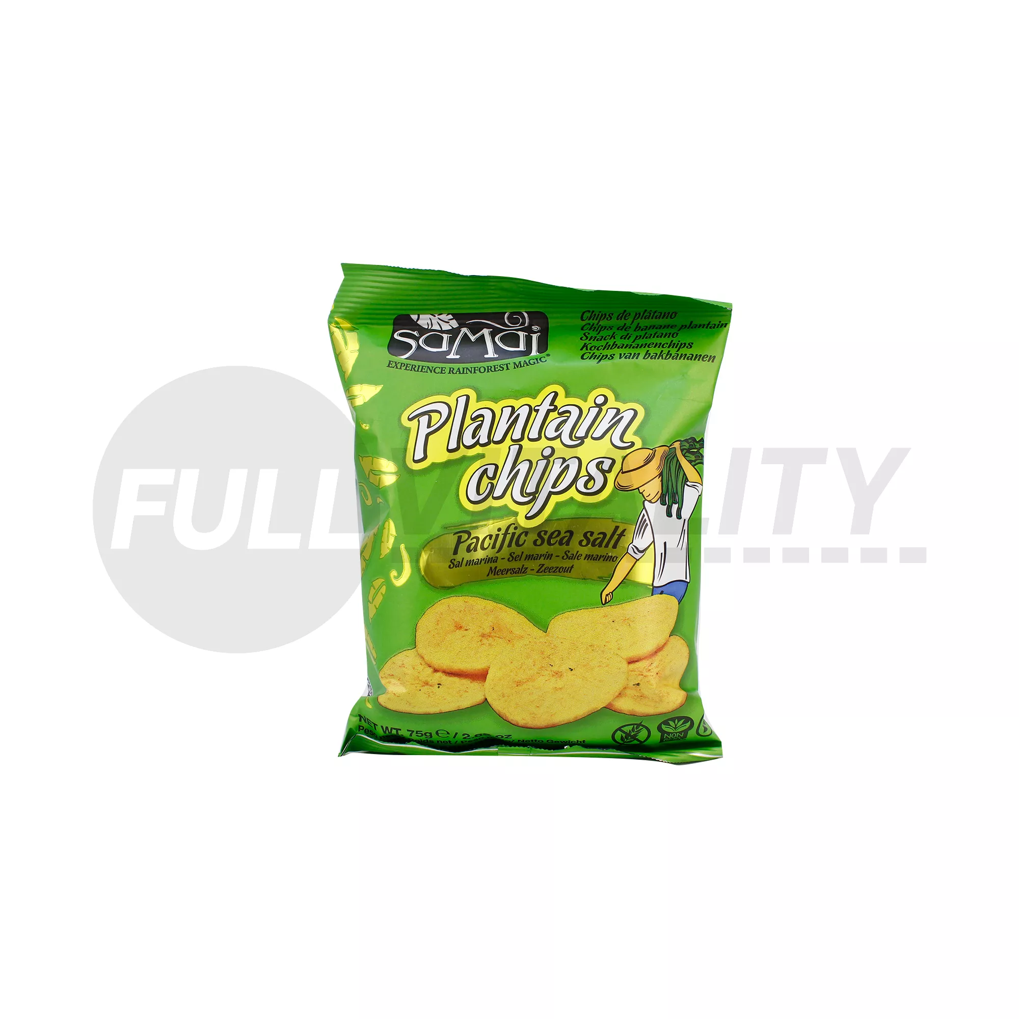 GLUTÉNMENTES  SAMAI PLANTAIN (FŐZŐBANÁN) CHIPS TENGERI SÓS 75G
