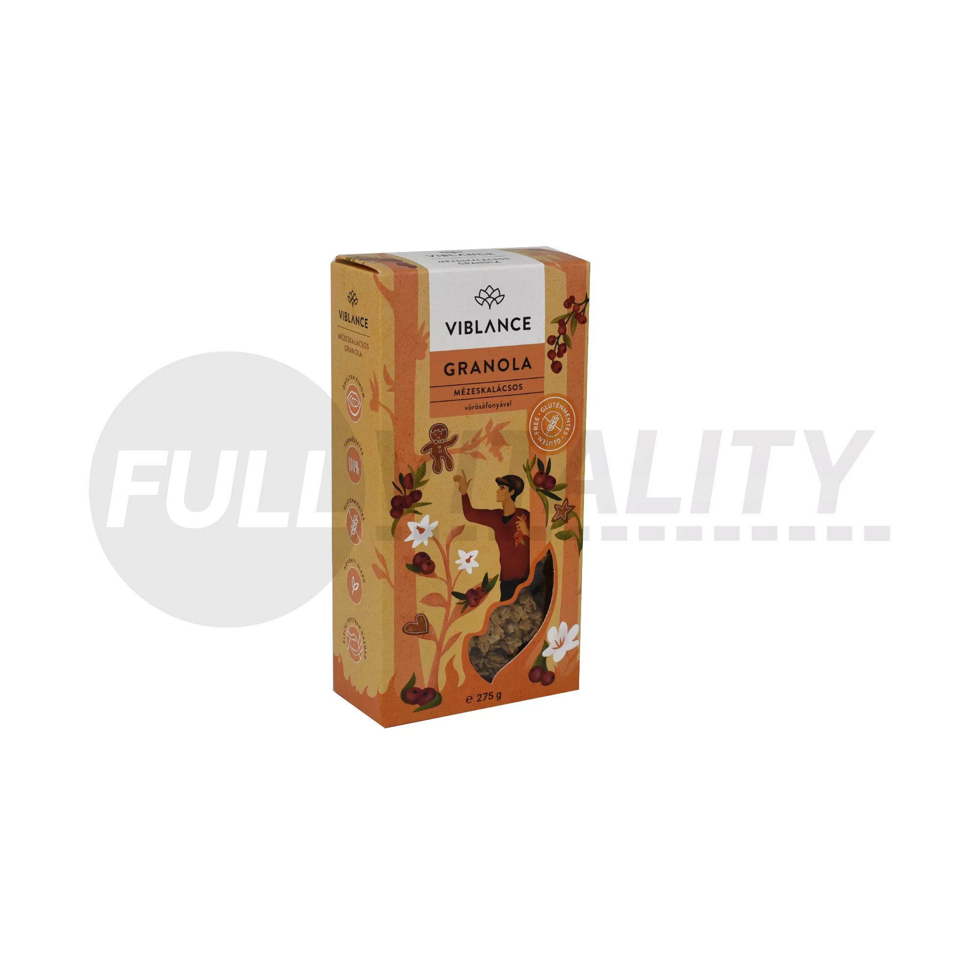 GLUTÉNMENTES VIBLANCE MÉZESKALÁCSOS GRANOLA 275G