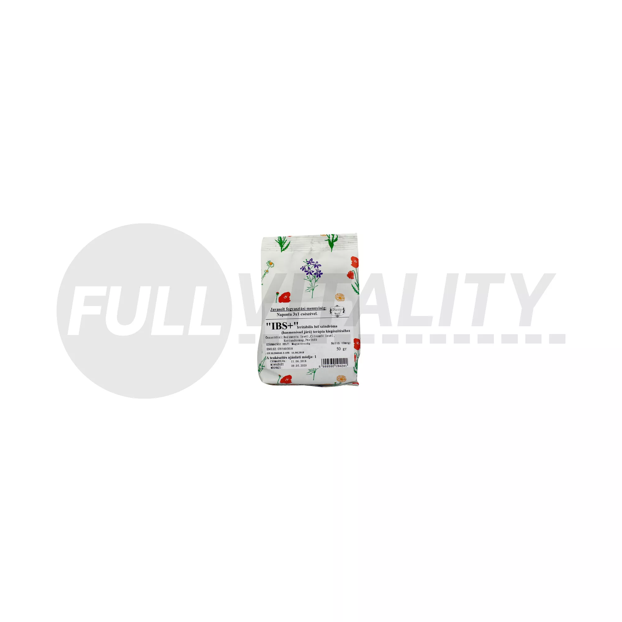GYÓGYFŰ IBS+IRRITÁBILIS BÉL SZINDRÓMA /HASMENÉSSEL JÁRÓ/TERÁPIA KIEGÉSZITÉSÉHEZ. 50G