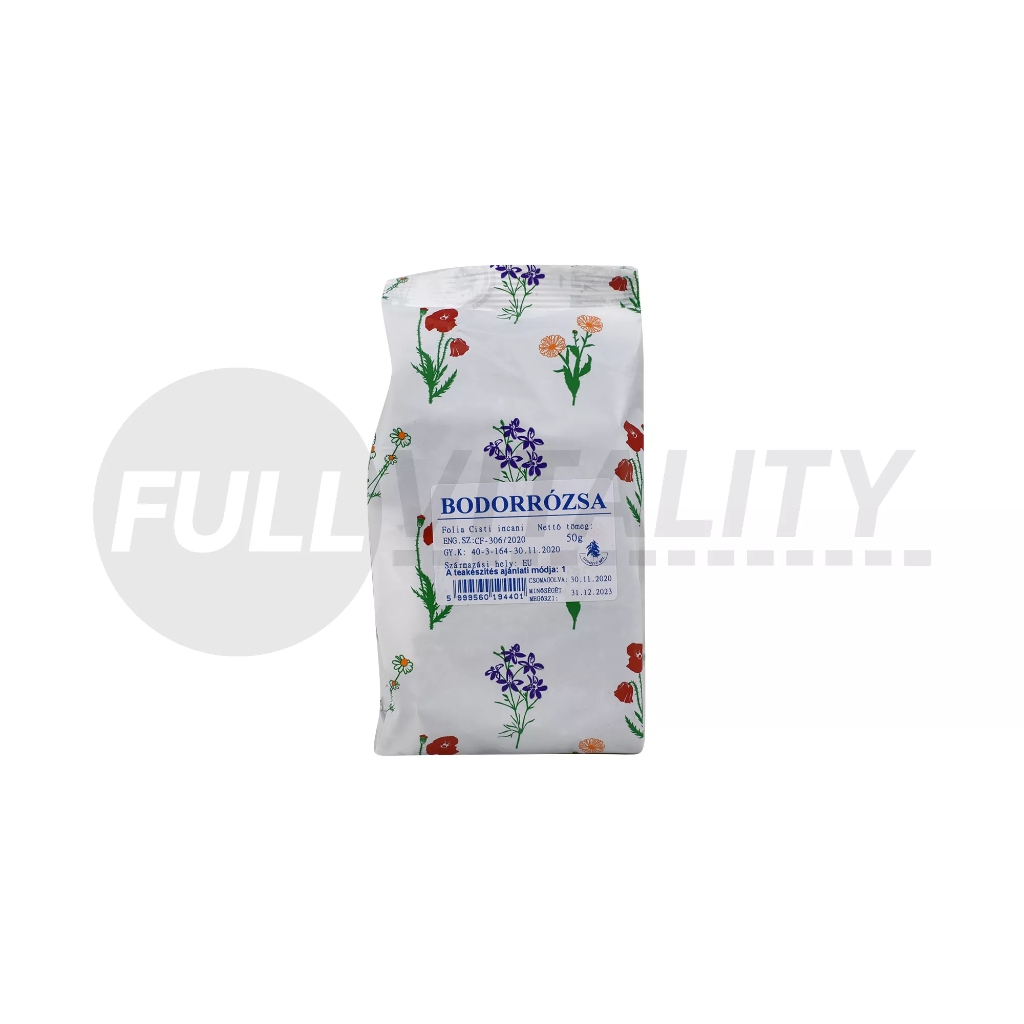 GYÓGYFŰ TEA BODORRÓZSA SZÁLAS 50G