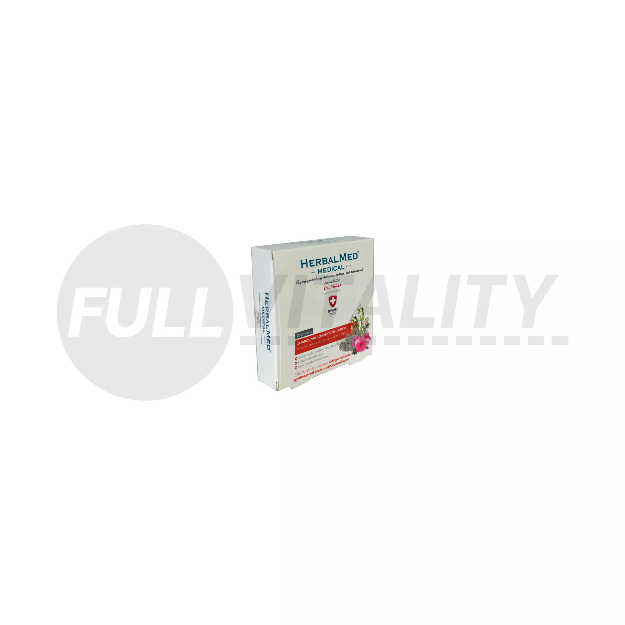 HERBALMED MEDICAL GYÓGYNÖVÉNY KIVONATOKAT TARTALMAZÓ PASZTILLA 20DB