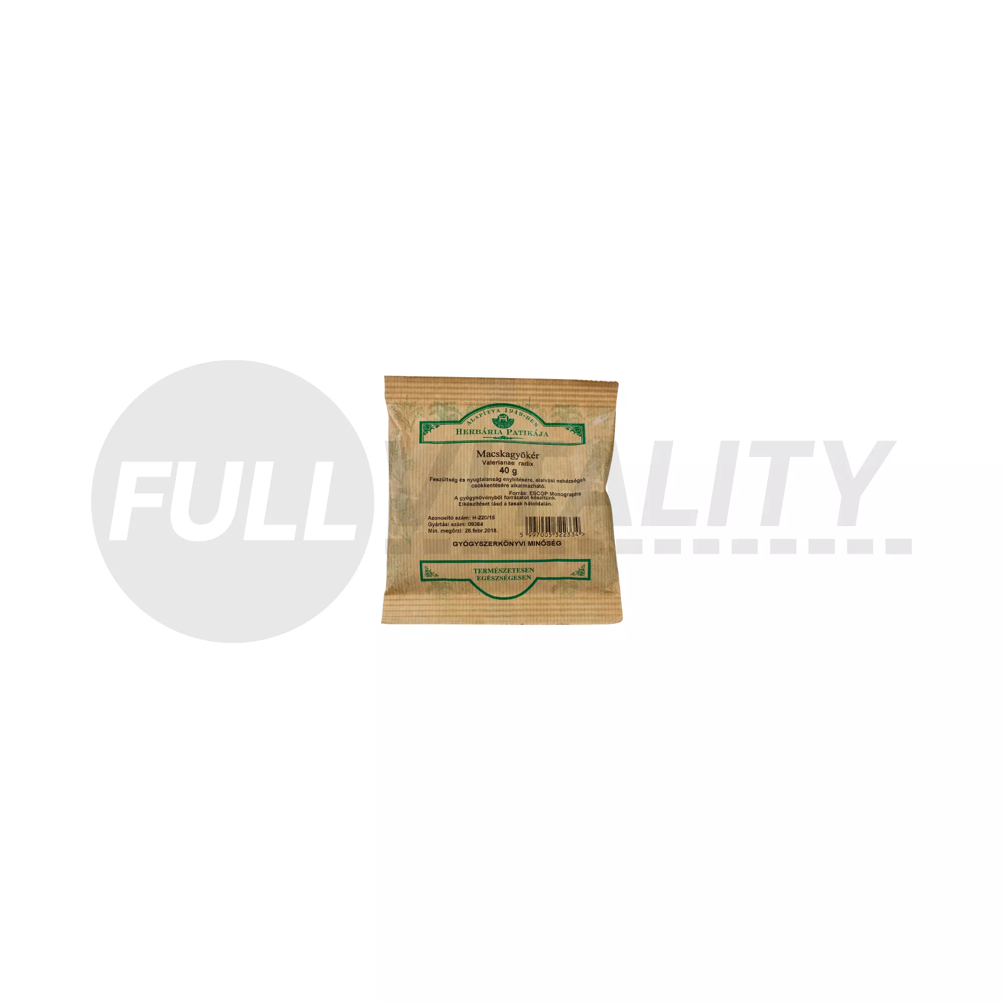 HERBÁRIA TEA MACSKAGYÖKÉR SZÁLAS 40G