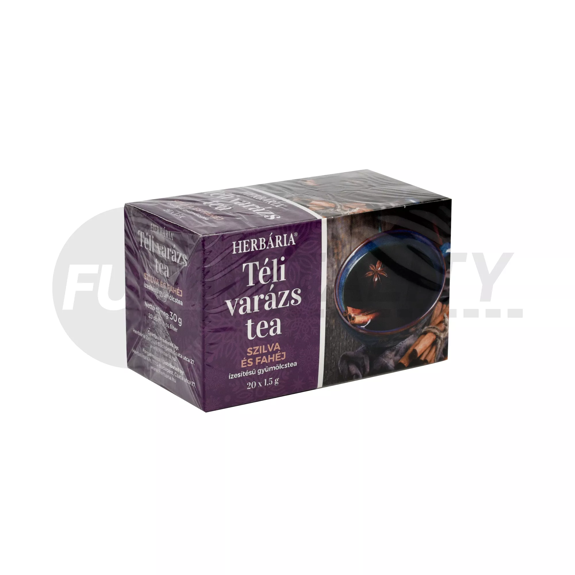 HERBÁRIA TÉLI VARÁZS TEA - SZILVA ÉS FAHÉJ ÍZESÍTÉSŰ 20DB
