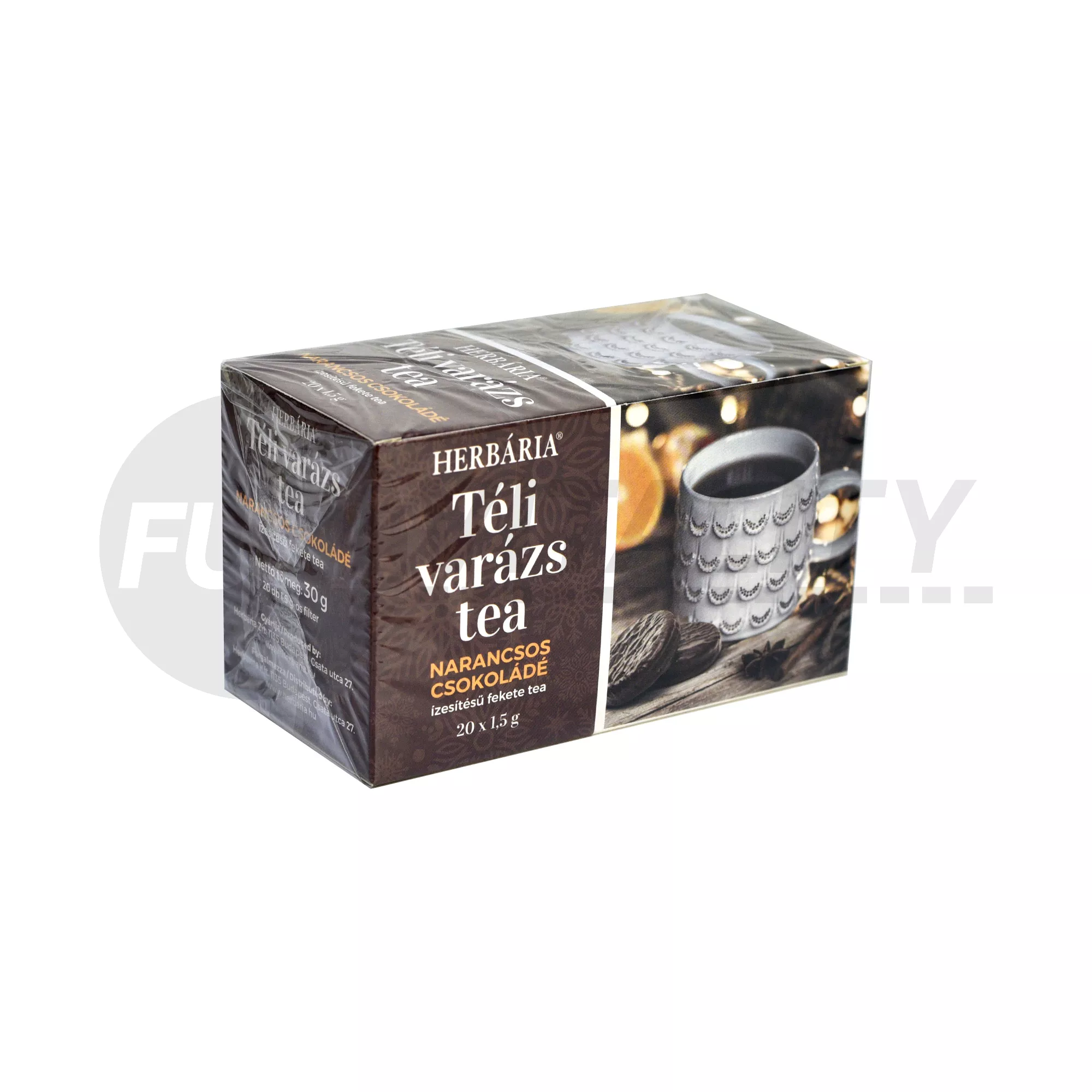 HERBÁRIA TÉLI VARÁZS TEA NARANCS-CSOKI ÍZESÍTÉSŰ FILTERES 20DB