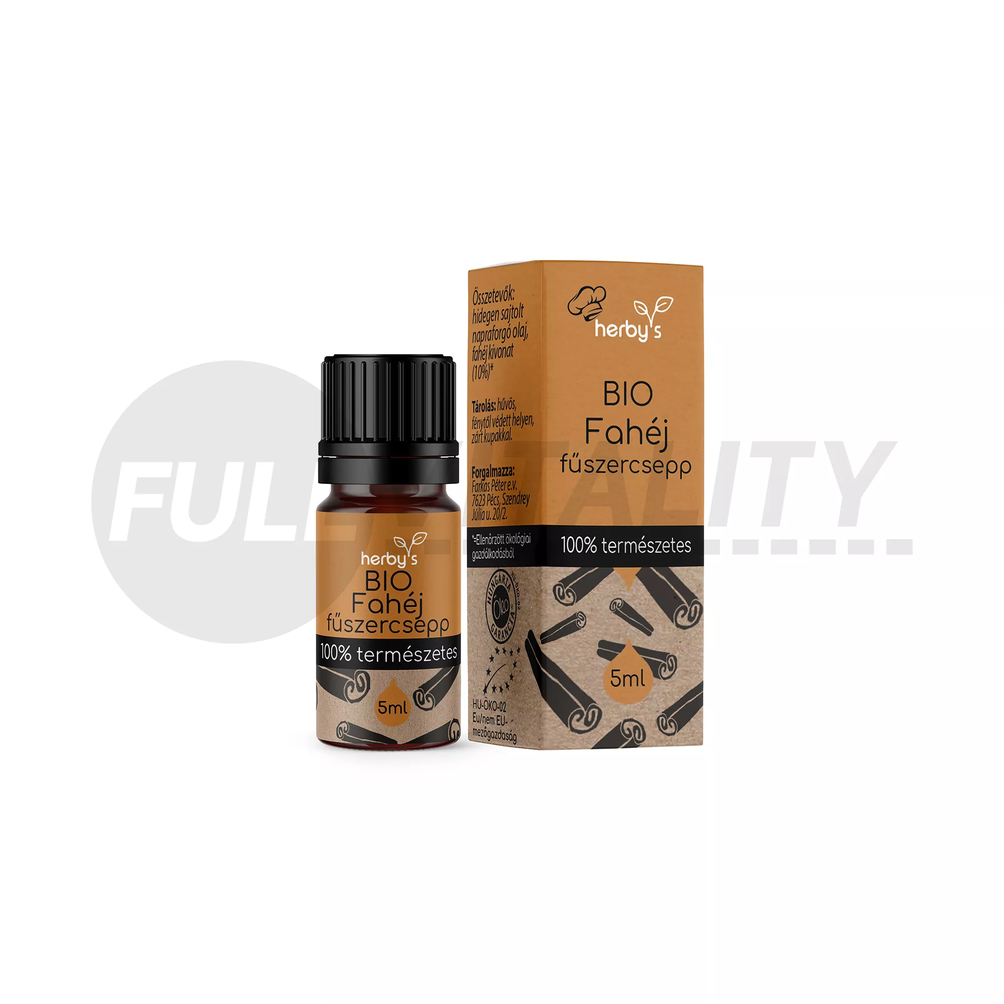 HERBYS BIO FAHÉJ FŰSZERCSEPP 100% TERMÉSZETES 5ML