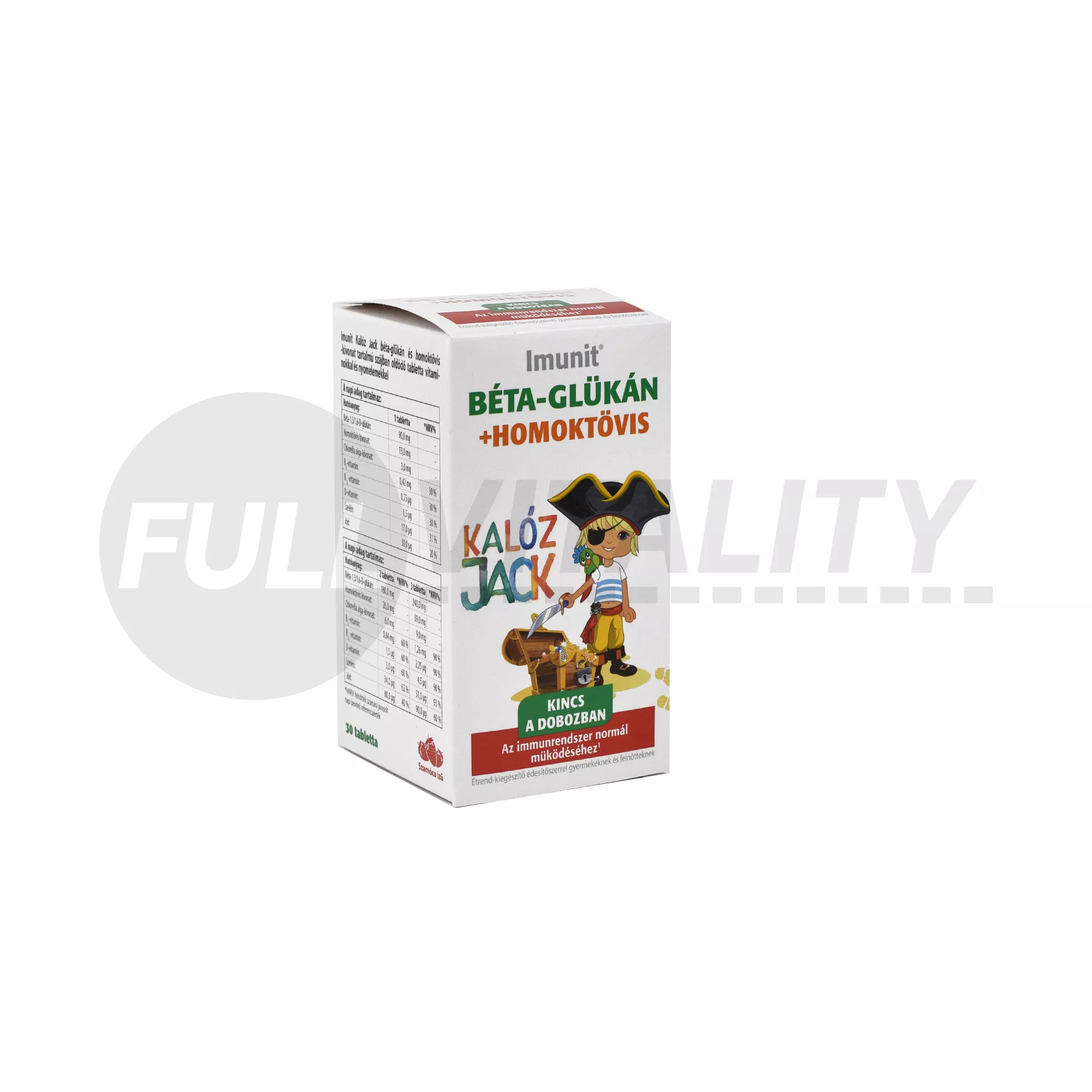 IMUNIT KALÓZ JACK BÉTA-GLÜKÁN+HOMOKTÖVIS TABLETTA 30DB