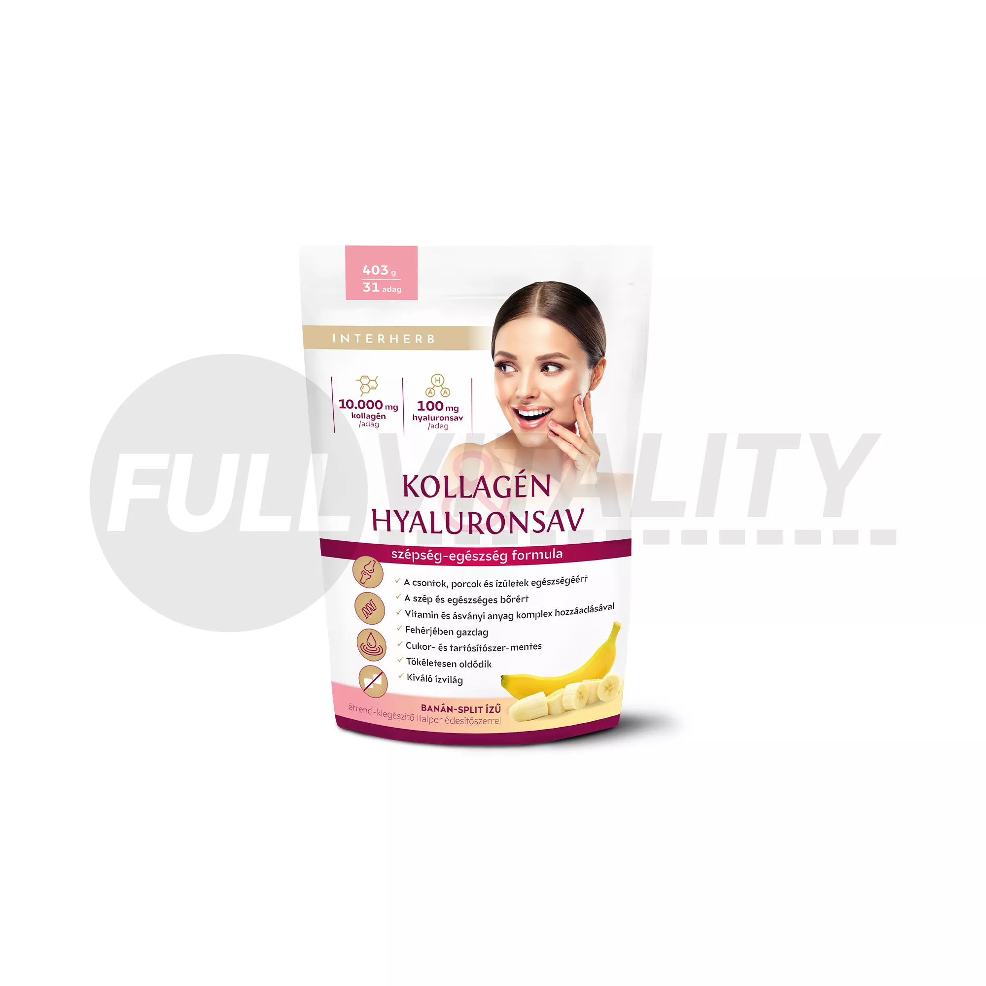 INTERHERB KOLLAGÉN&HYALURONSAV ITALPOR BANÁN-SPLIT ÍZŰ 403G