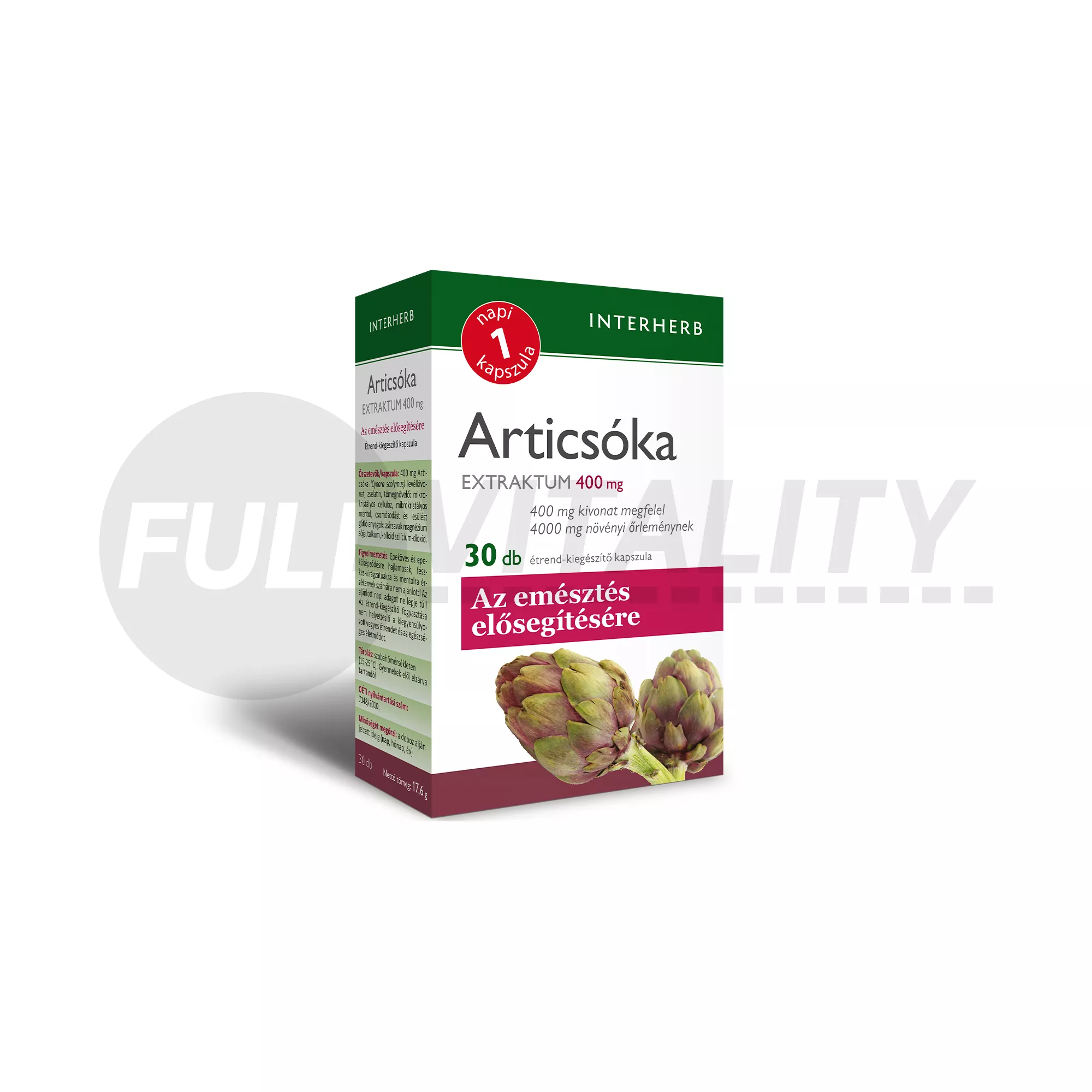 INTERHERB NAPI 1 ARTICSÓKA EXTRAKTUM KAPSZULA 30DB