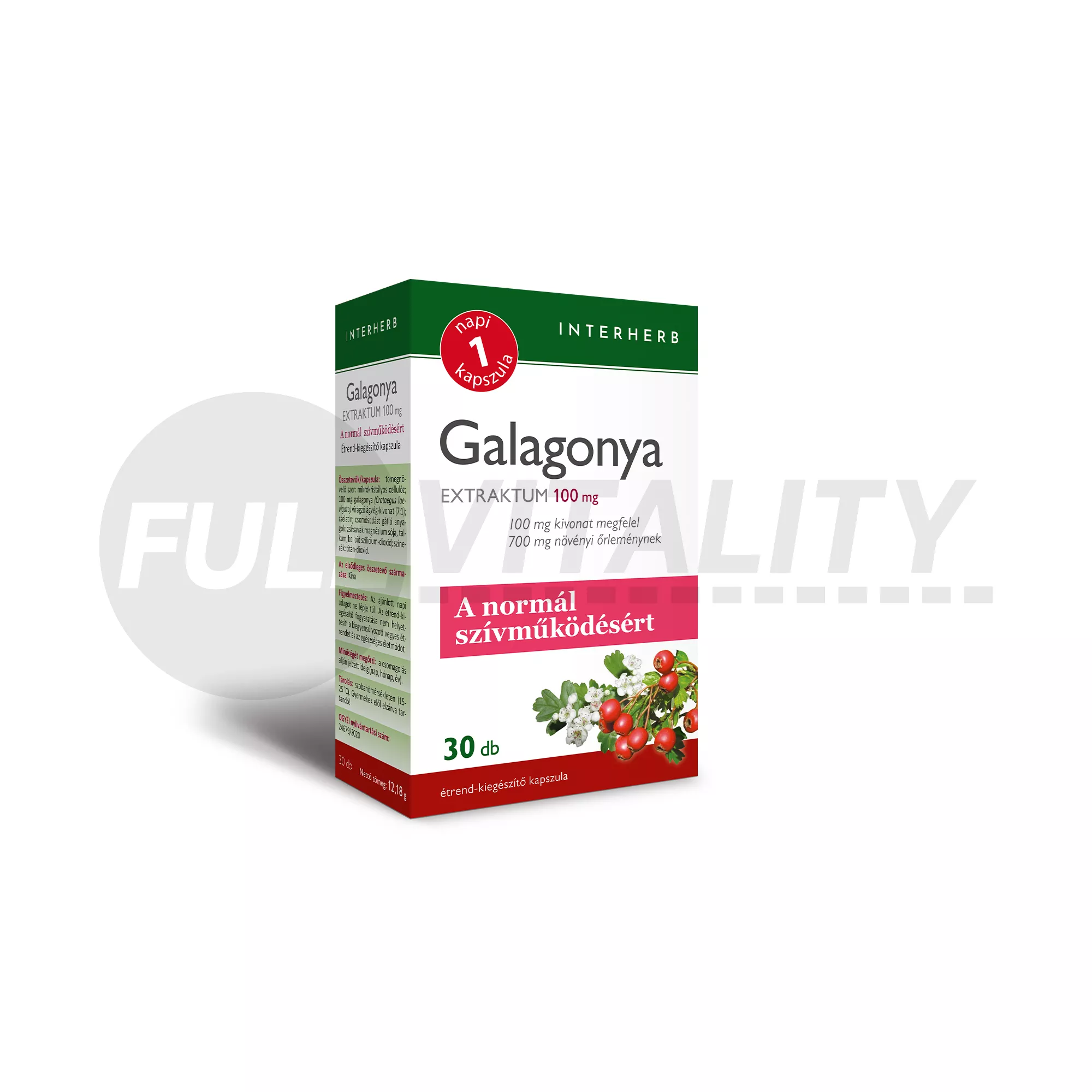 INTERHERB NAPI 1 GALAGONYA EXTRAKTUM KAPSZULA 30DB