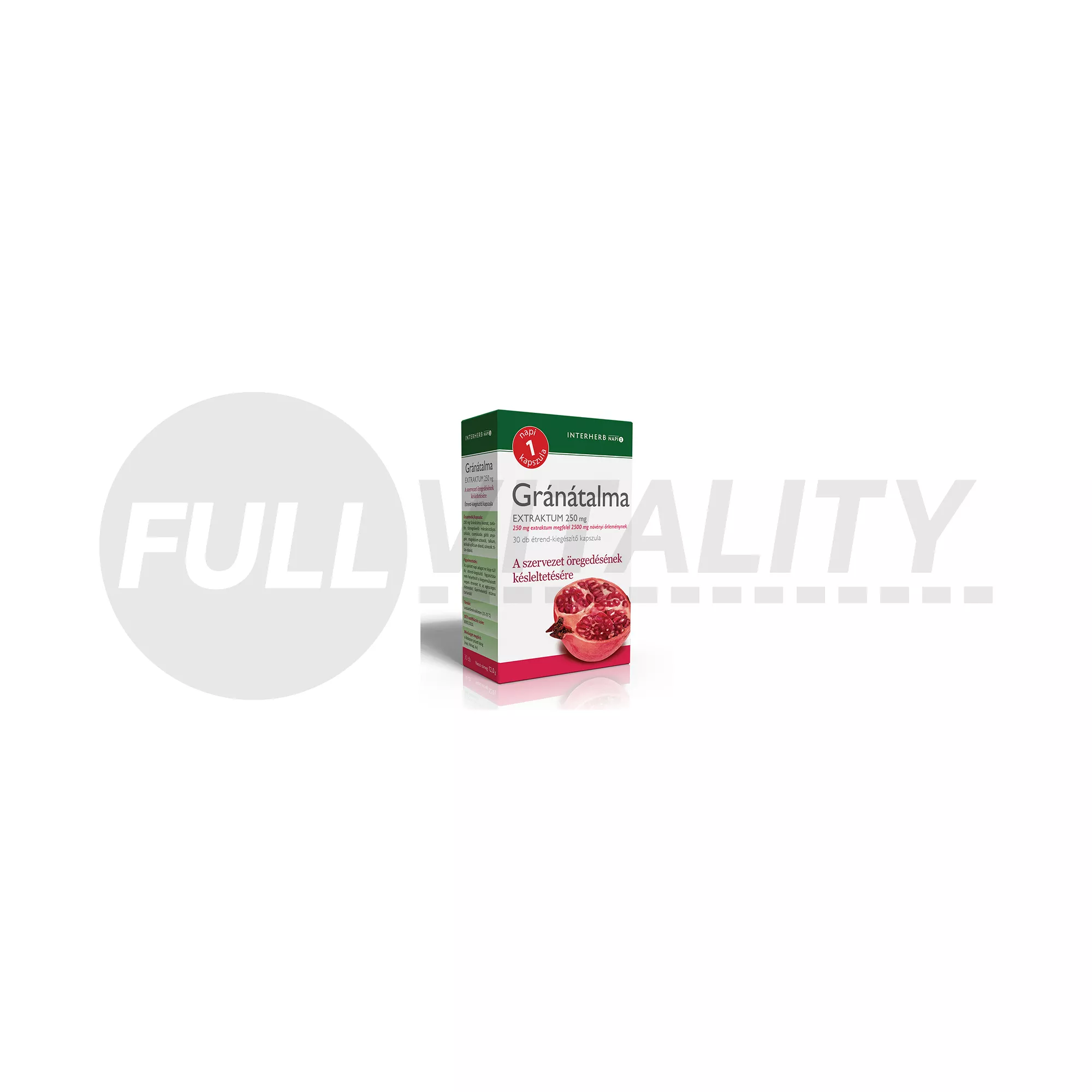 INTERHERB NAPI 1 GRÁNÁTALMA EXTRAKTUM KAPSZULA 30DB