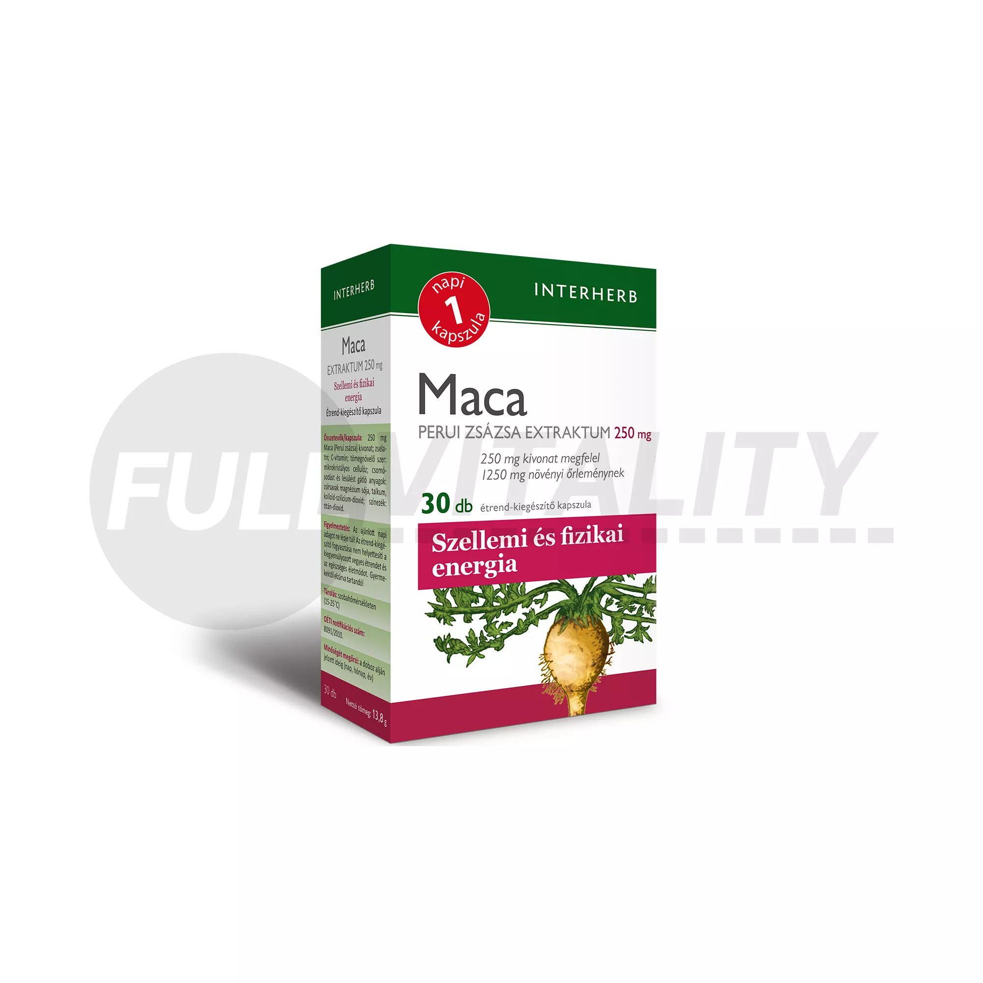 INTERHERB NAPI 1 MACA-PERUI ZSÁZSA EXTRAKTUM KAPSZULA 30DB