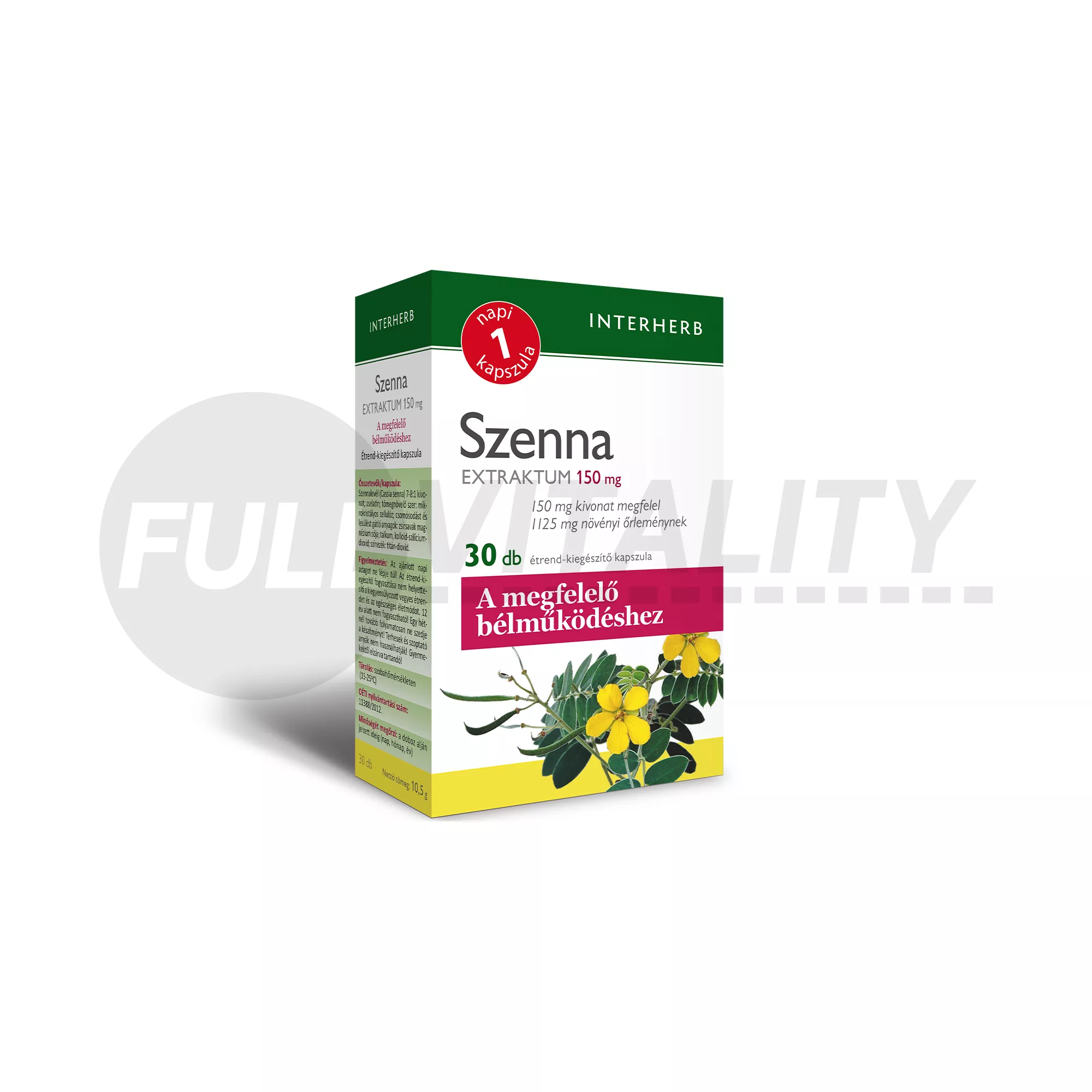 INTERHERB NAPI 1 SZENNA EXTRAKTUM KAPSZULA 30DB