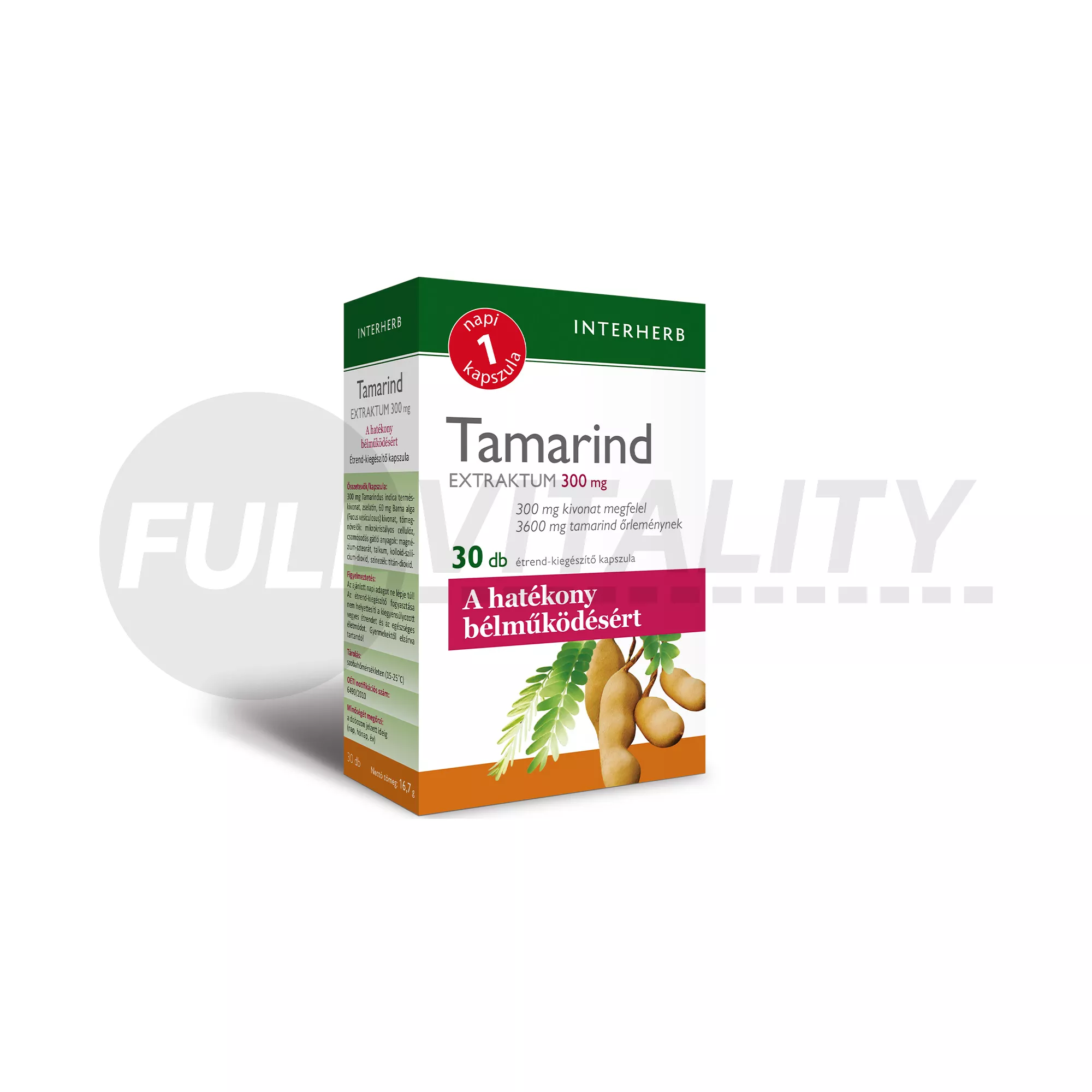 INTERHERB NAPI 1 TAMARIND EXTRAKTUM KAPSZULA 30DB