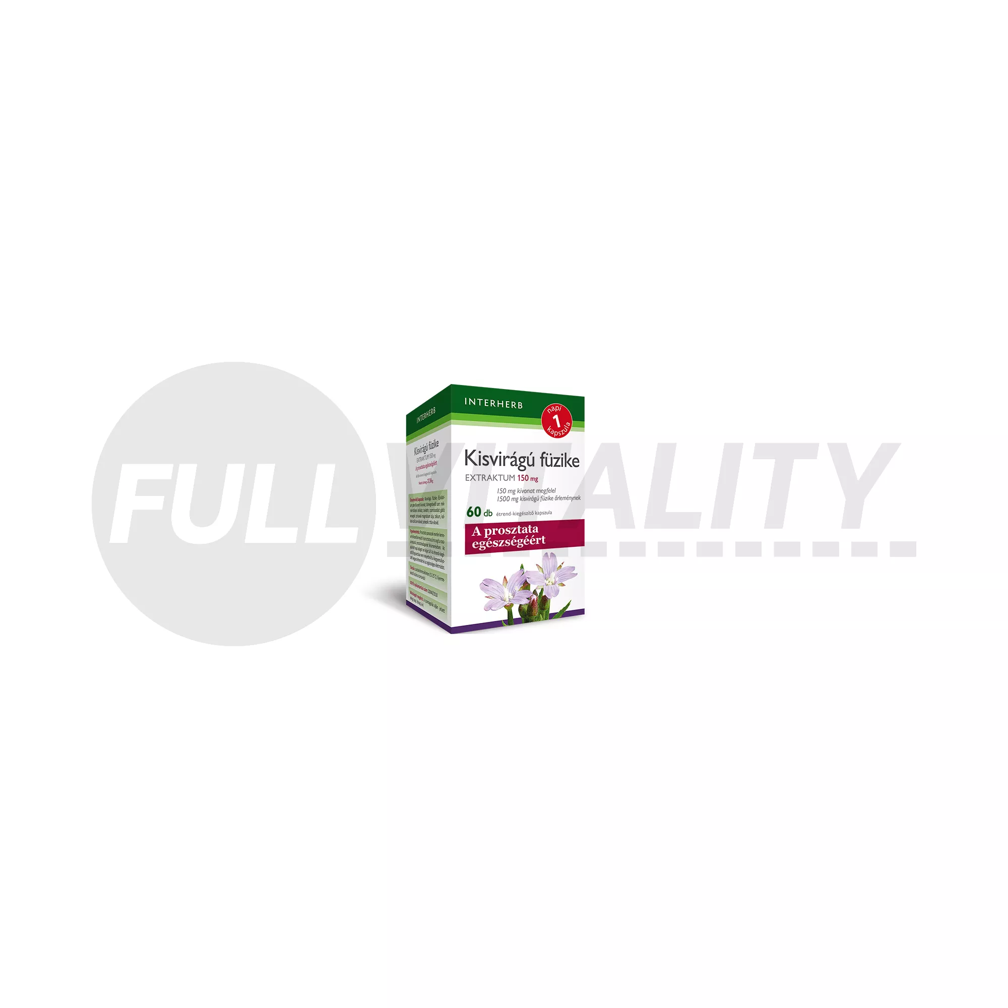 INTERHERB NAPI 1 KISVIRÁGÚ FÜZIKE EXTRAKTUM 150 MG KAPSZULA 60DB