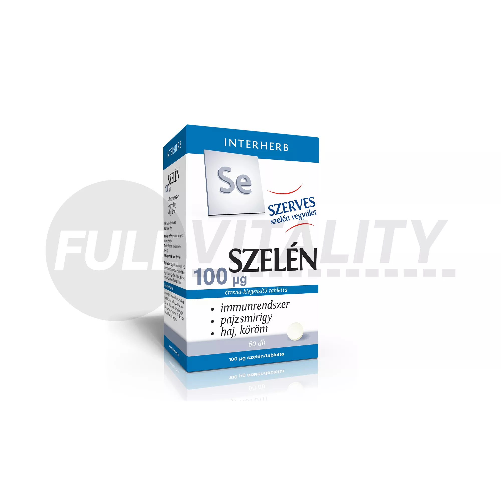 INTERHERB SZERVES SZELÉN 100 MCG TABLETTA 60DB