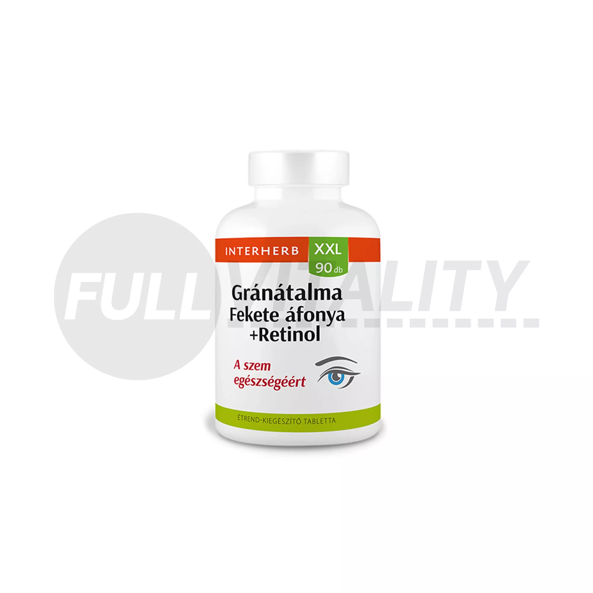 INTERHERB XXL GRÁNÁTALMA-FEKETE ÁFONYA+RETINOL TABLETTA 90DB