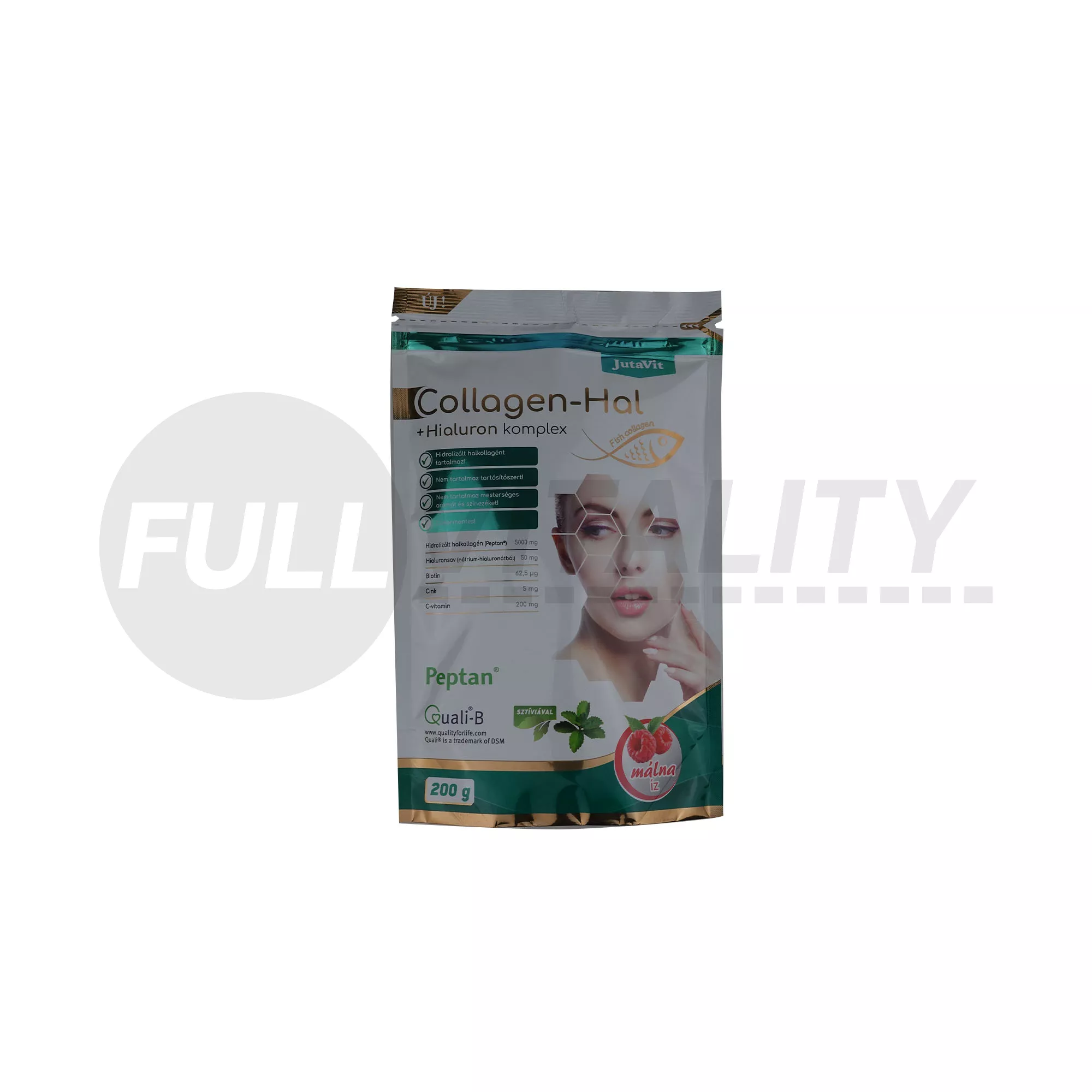 JUTAVIT COLLAGEN-HAL+HIALURON KOMPLEX MÁLNA ÍZŰ 200G