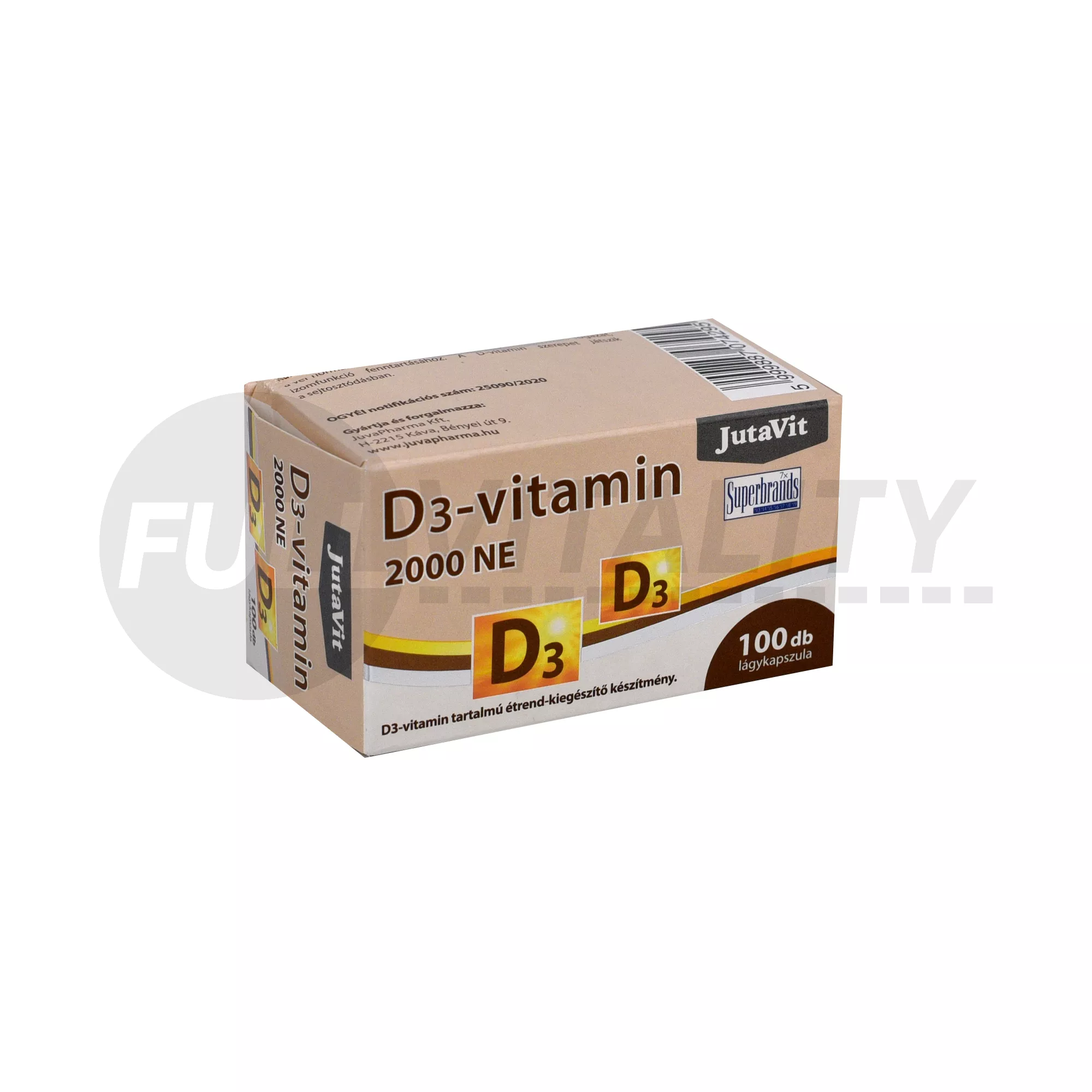 JUTAVIT D3-VITAMIN 2000NE LÁGYKAPSZULA  100DB