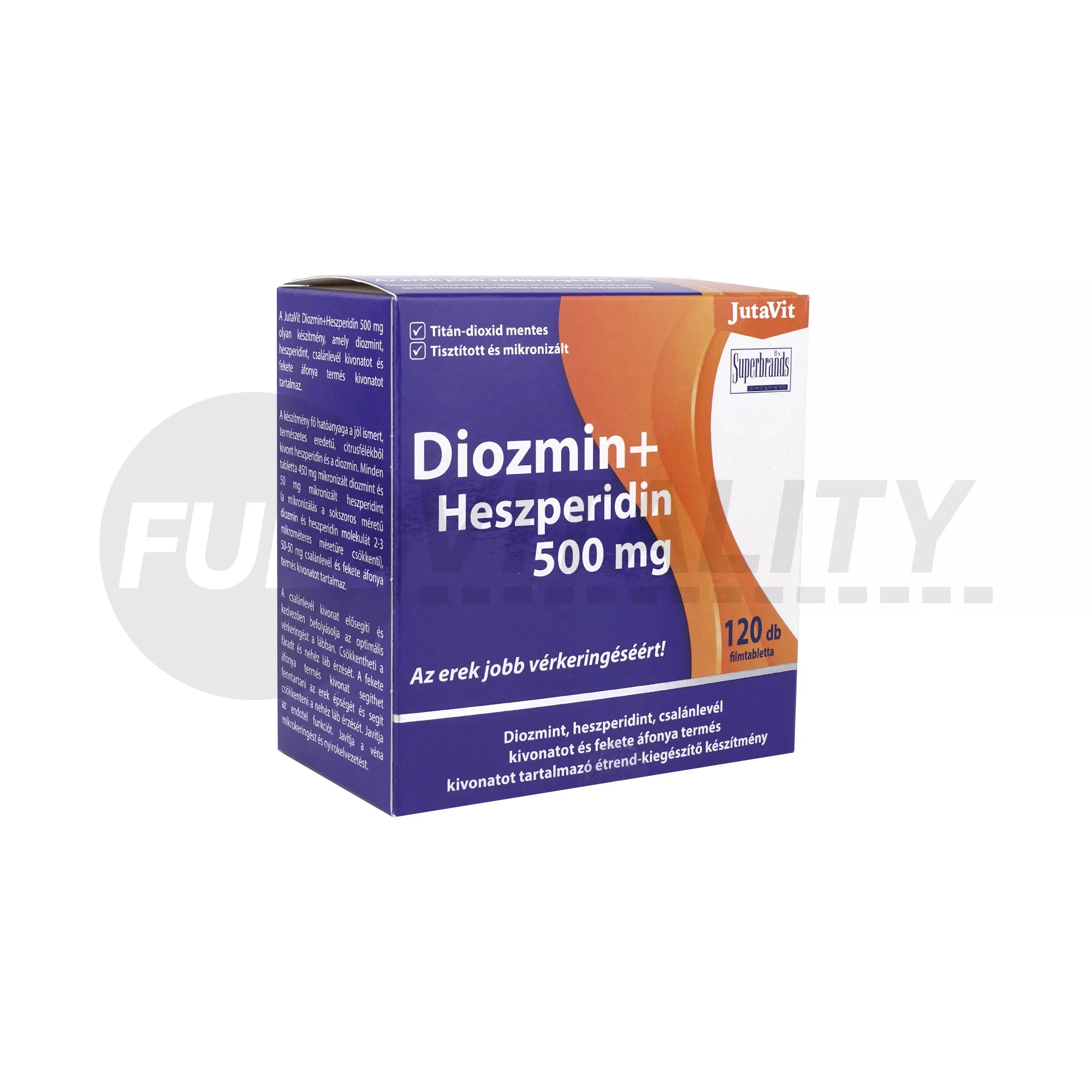 JUTAVIT DIOZMIN+HESZPERIDIN FILMTABLETTA 120DB