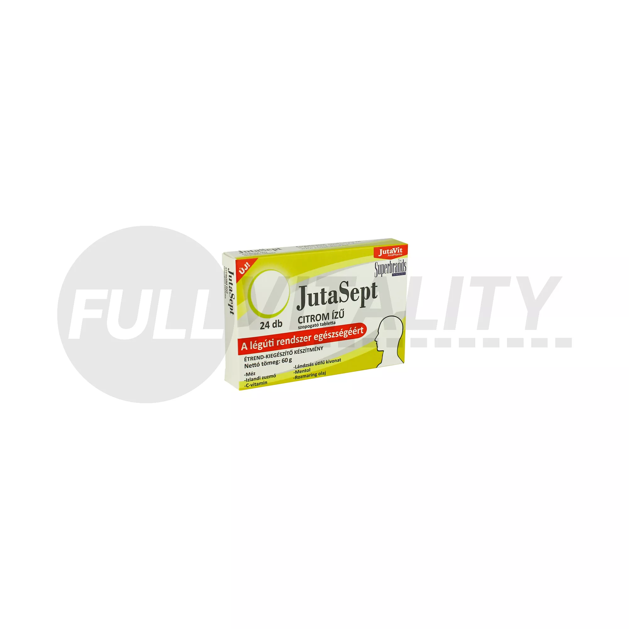 JUTAVIT JUTASEPT CITROM ÍZŰ SZOPOGATÓ TABLETTA 24DB