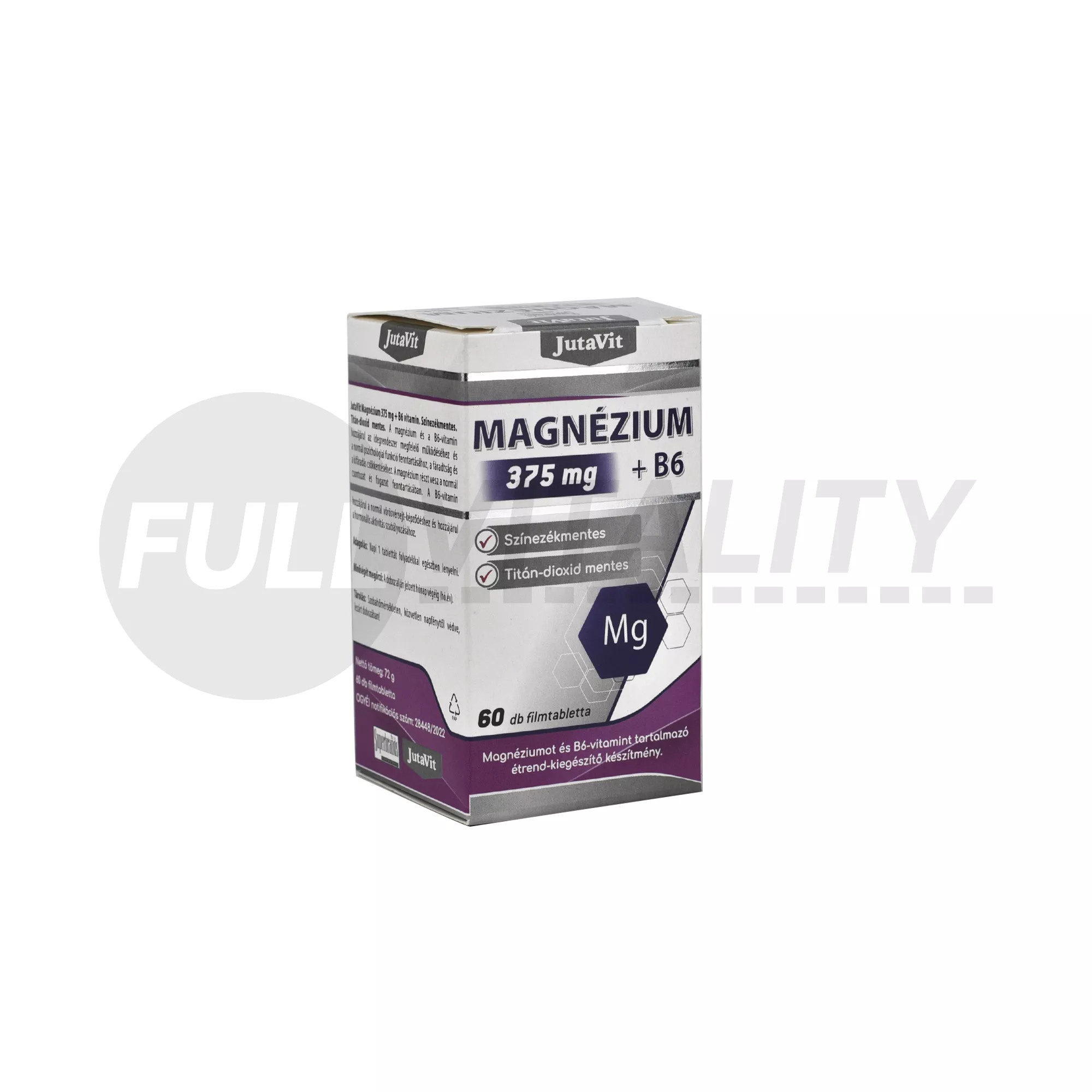JUTAVIT MAGNÉZIUM 375MG+B6 VITAMIN 60DB