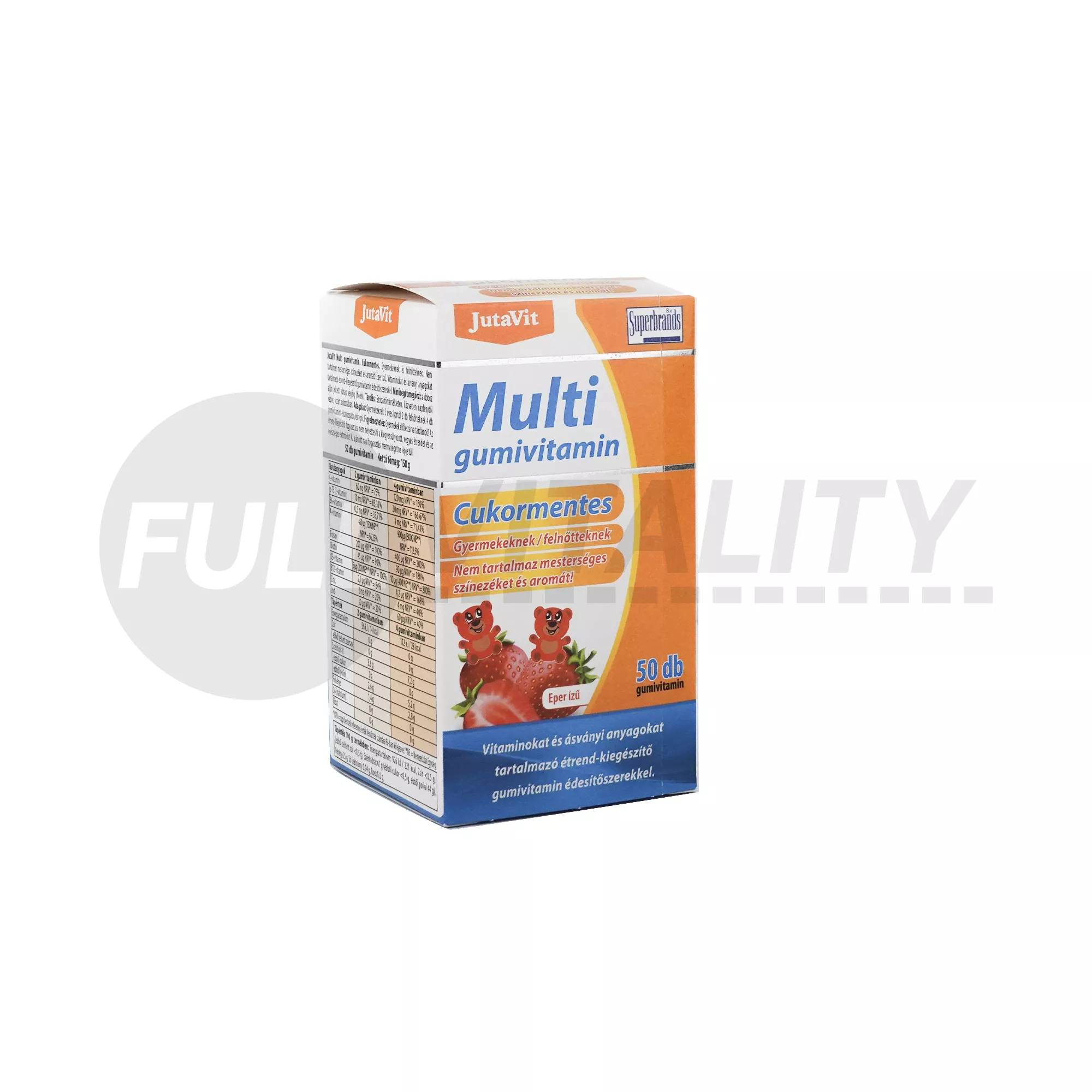 JUTAVIT MULTIVITAMIN GUMI CUKORMENTES EPER ÍZŰ GYEREK 50DB