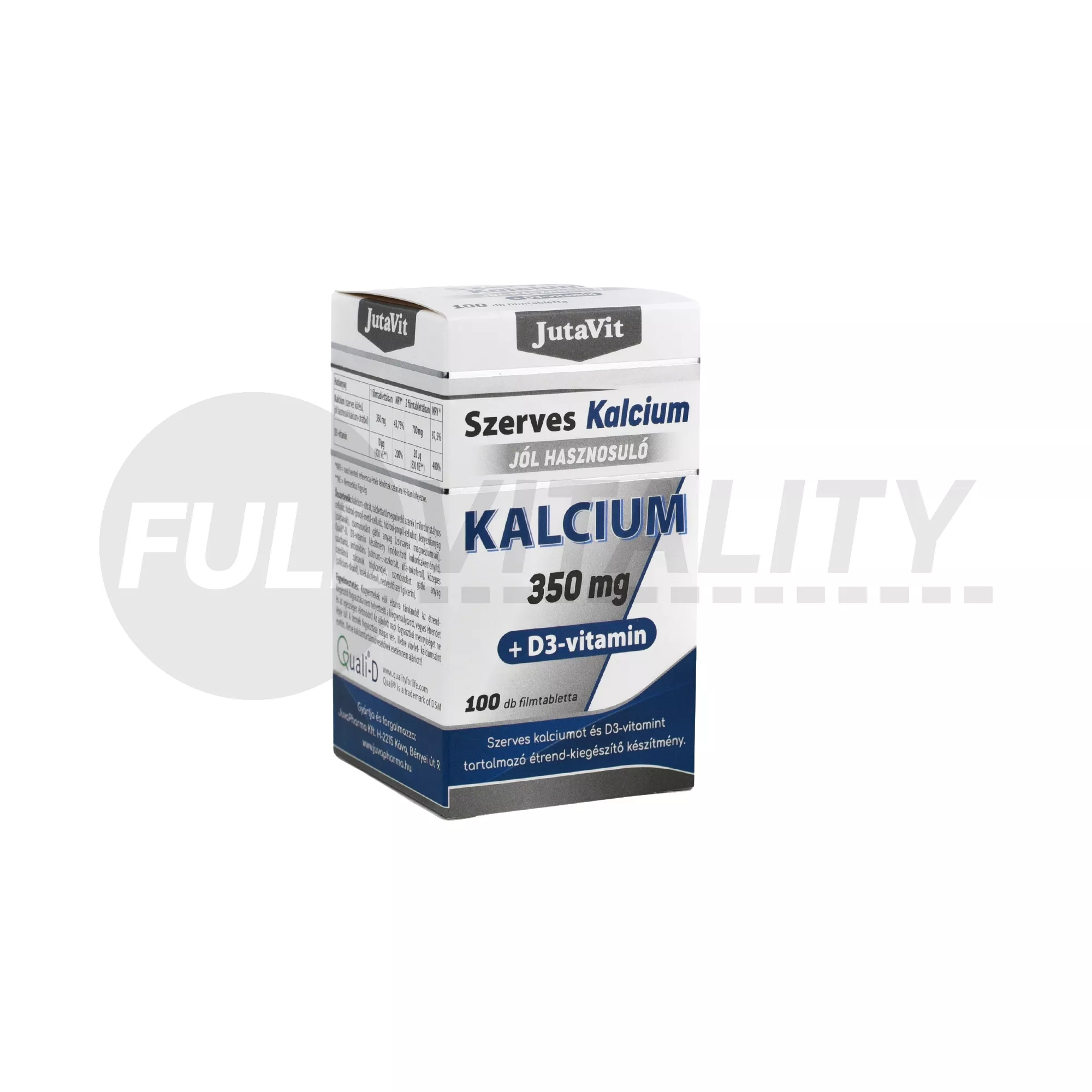 JUTAVIT SZERVES KÁLCIUM 350MG+D3-VITAMIN 100DB