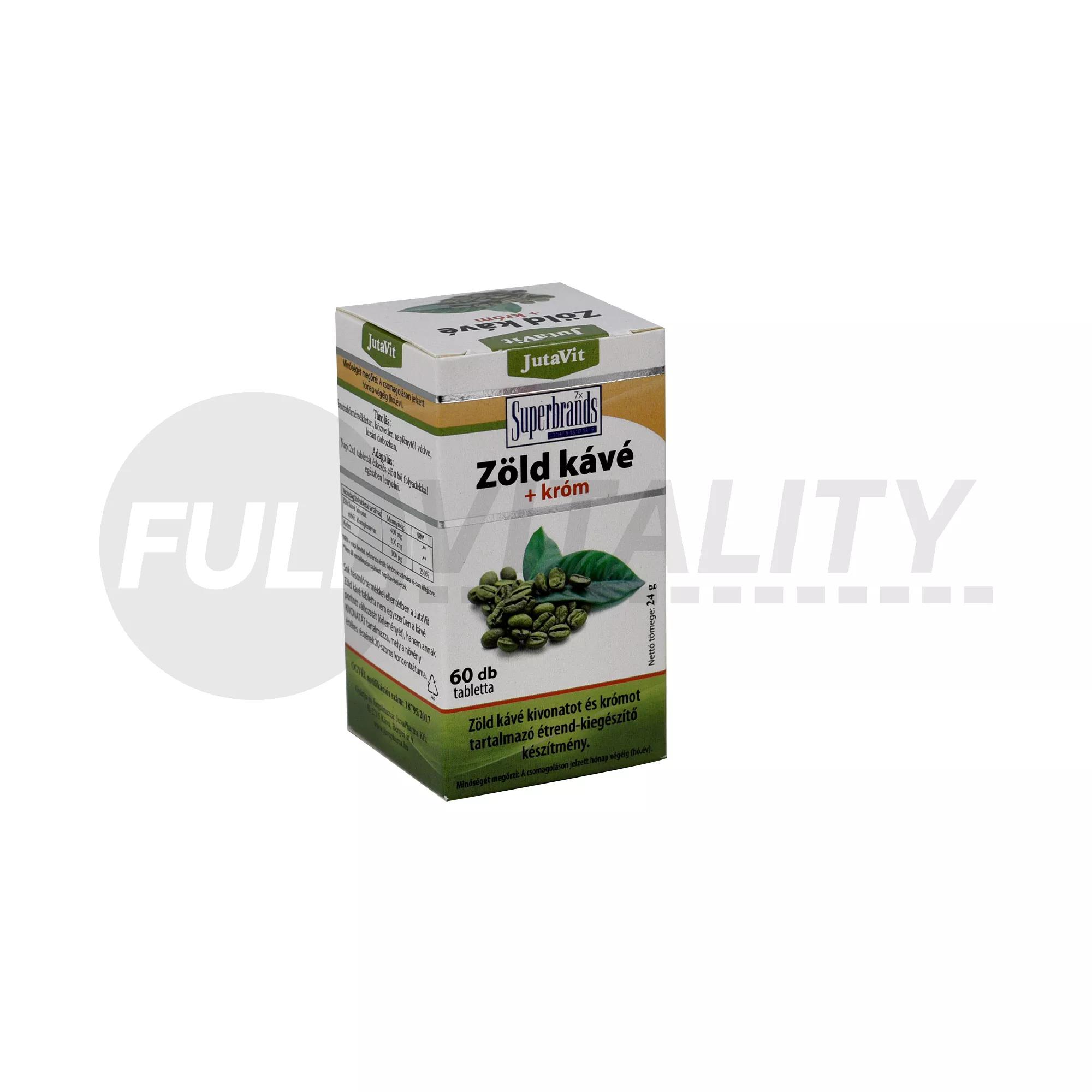JUTAVIT ZÖLD KÁVÉ + KRÓM TABLETTA 60DB