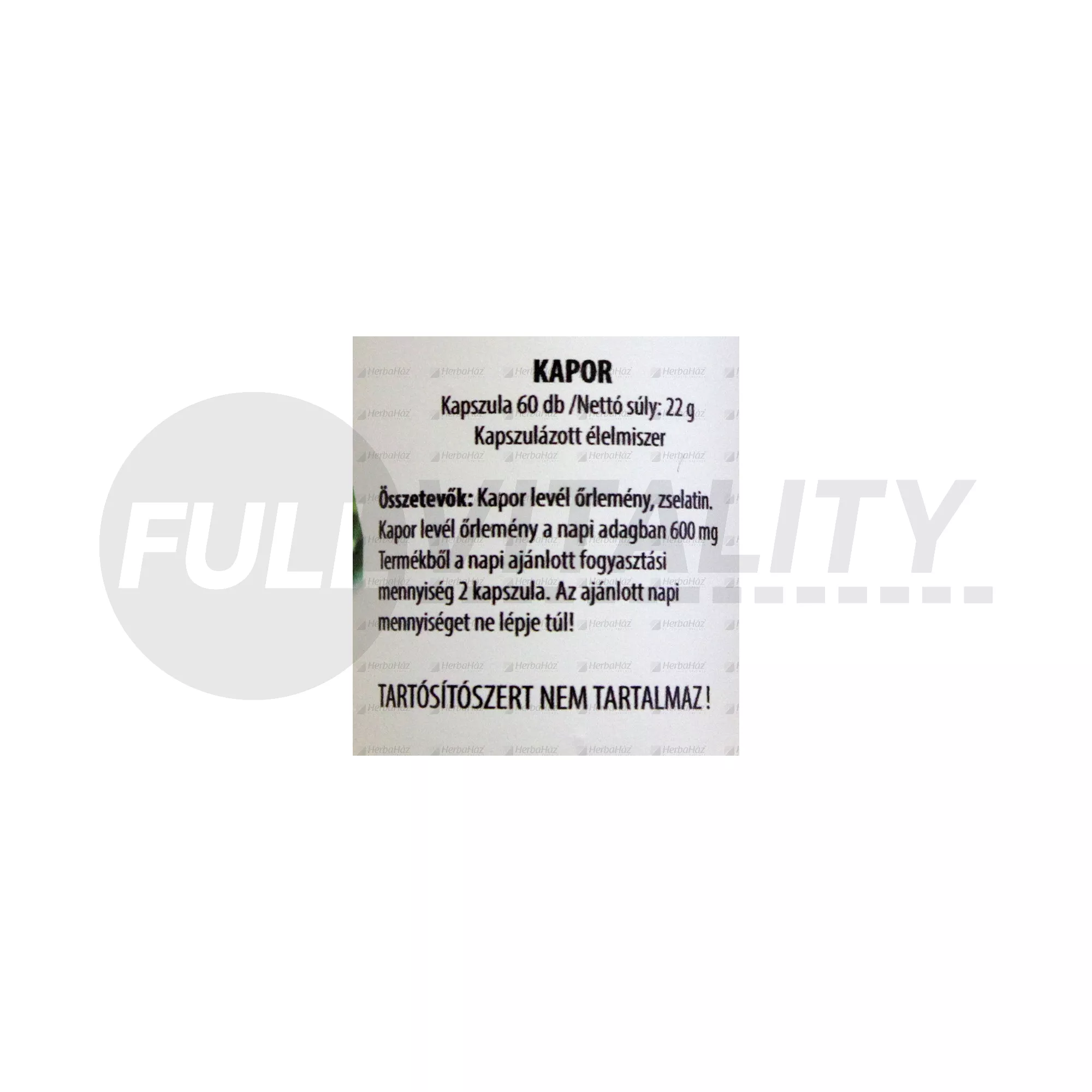 LONGLIFE KAPOR KAPSZULA 60DB