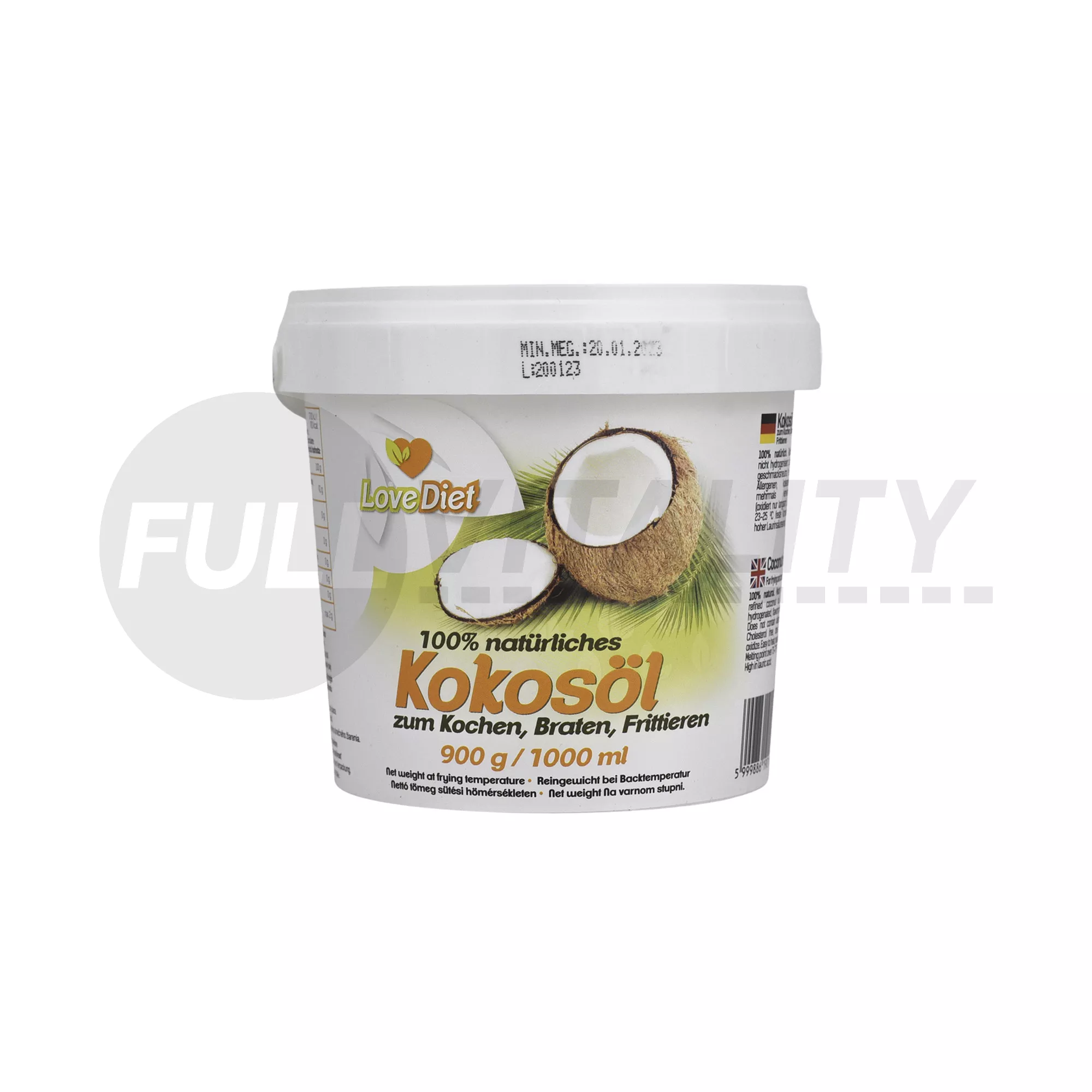 LOVE DIET KÓKUSZOLAJ VÖDRÖS 1000ML