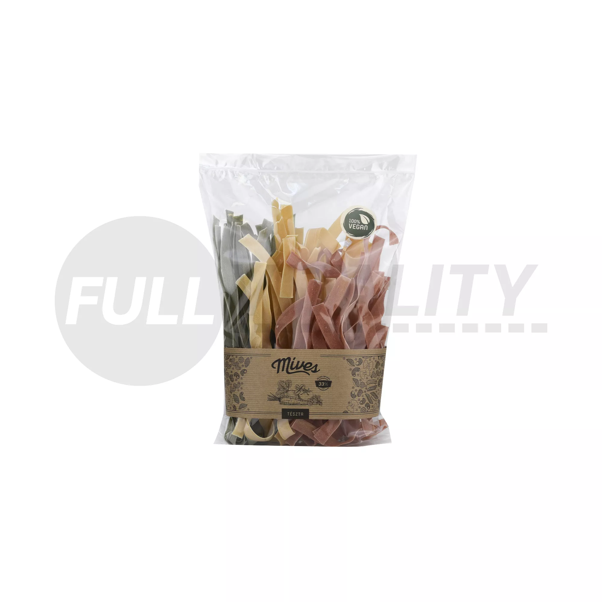 MÍVES VEGAN TOJÁS NÉLKÜLI ZÖLDSÉGES SZÁRAZTÉSZTA - NAGYON SZÉLESMETÉLT 400G