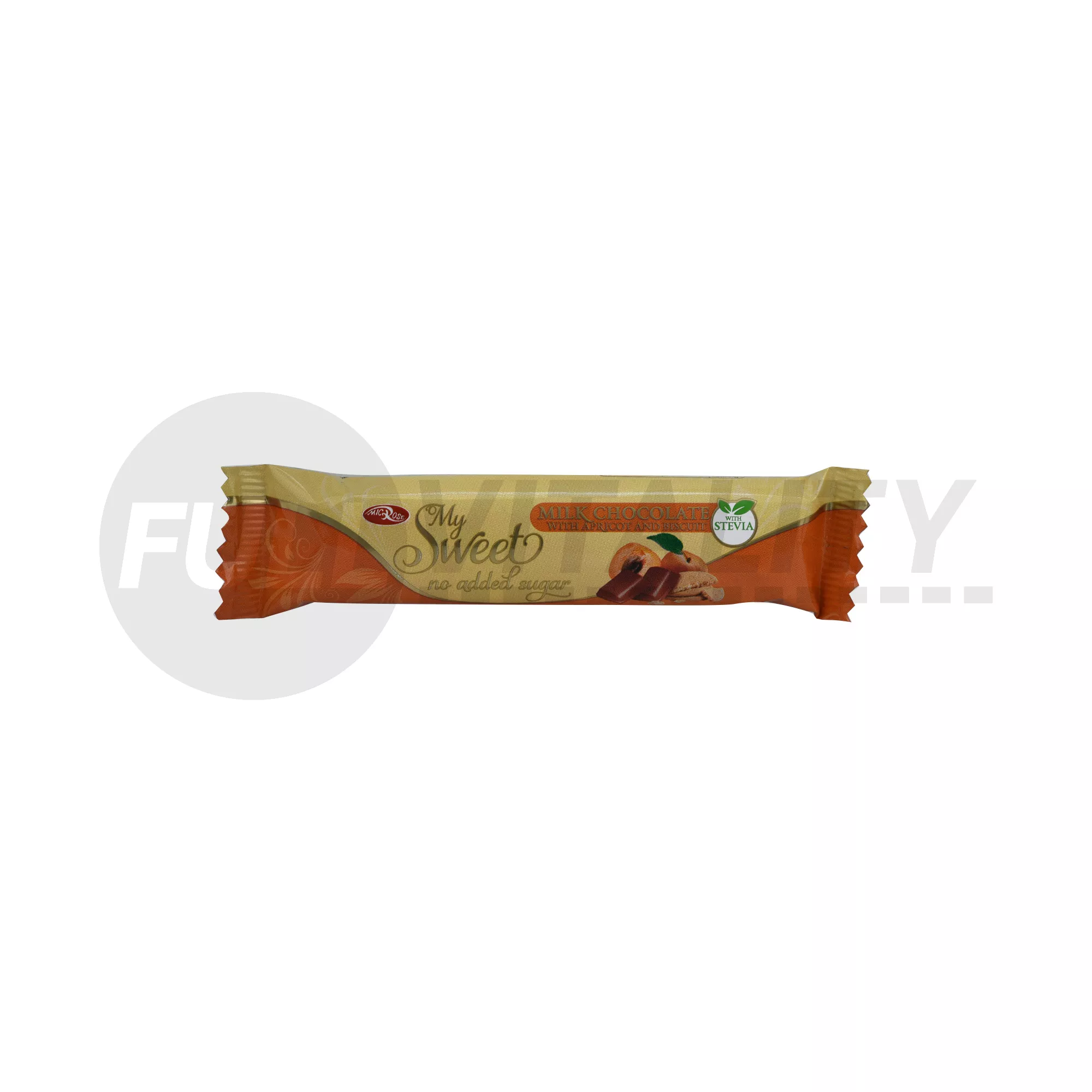 GLUTÉNMENTES MY SWEET TEJCSOKOLÁDÉ SÁRGABARACK ÉS KEKSZDARABKÁKKAL HOZZÁADOTT CUKOR NÉLKÜL 26G