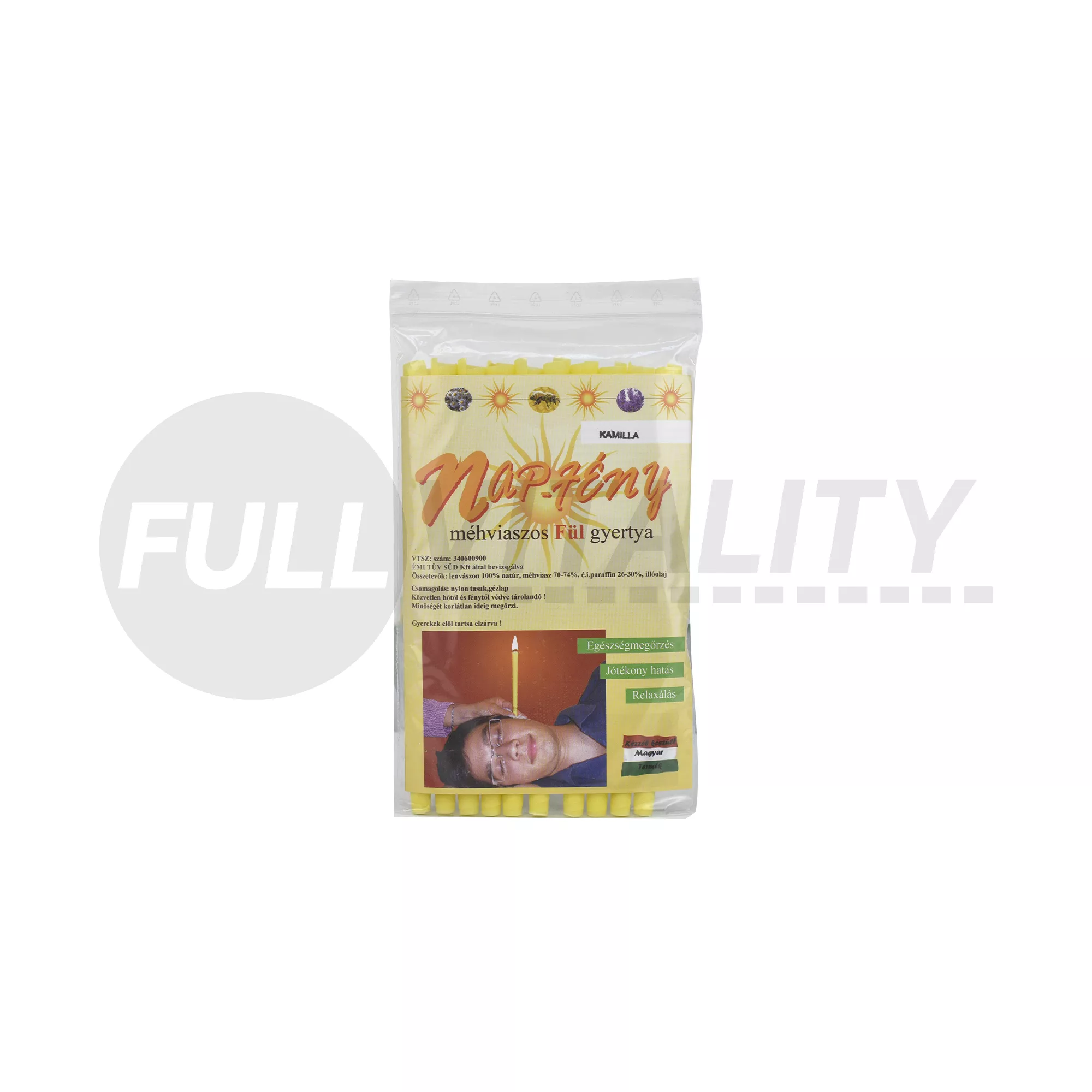 NAPFÉNY FÜLGYERTYA KAMILLA 10DB