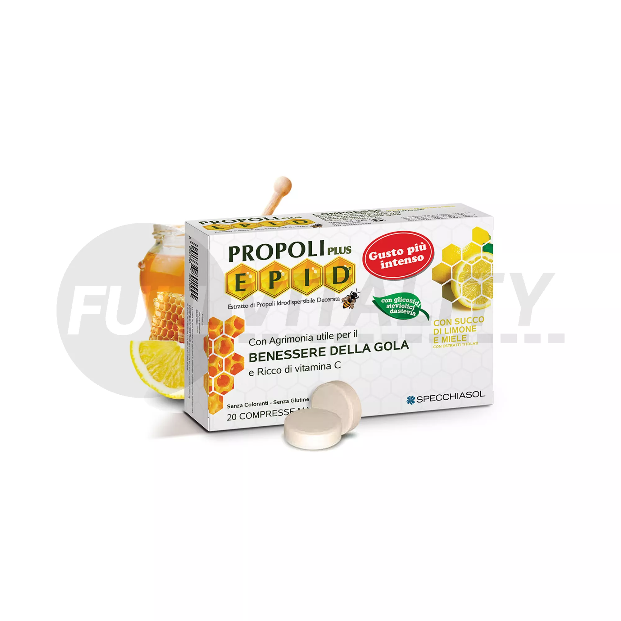 NATUR TANYA SPECCHIASOL EPID MÉZES-CITROMOS PROPOLISZ SZOPOGATÓS TABLETTA 20DB