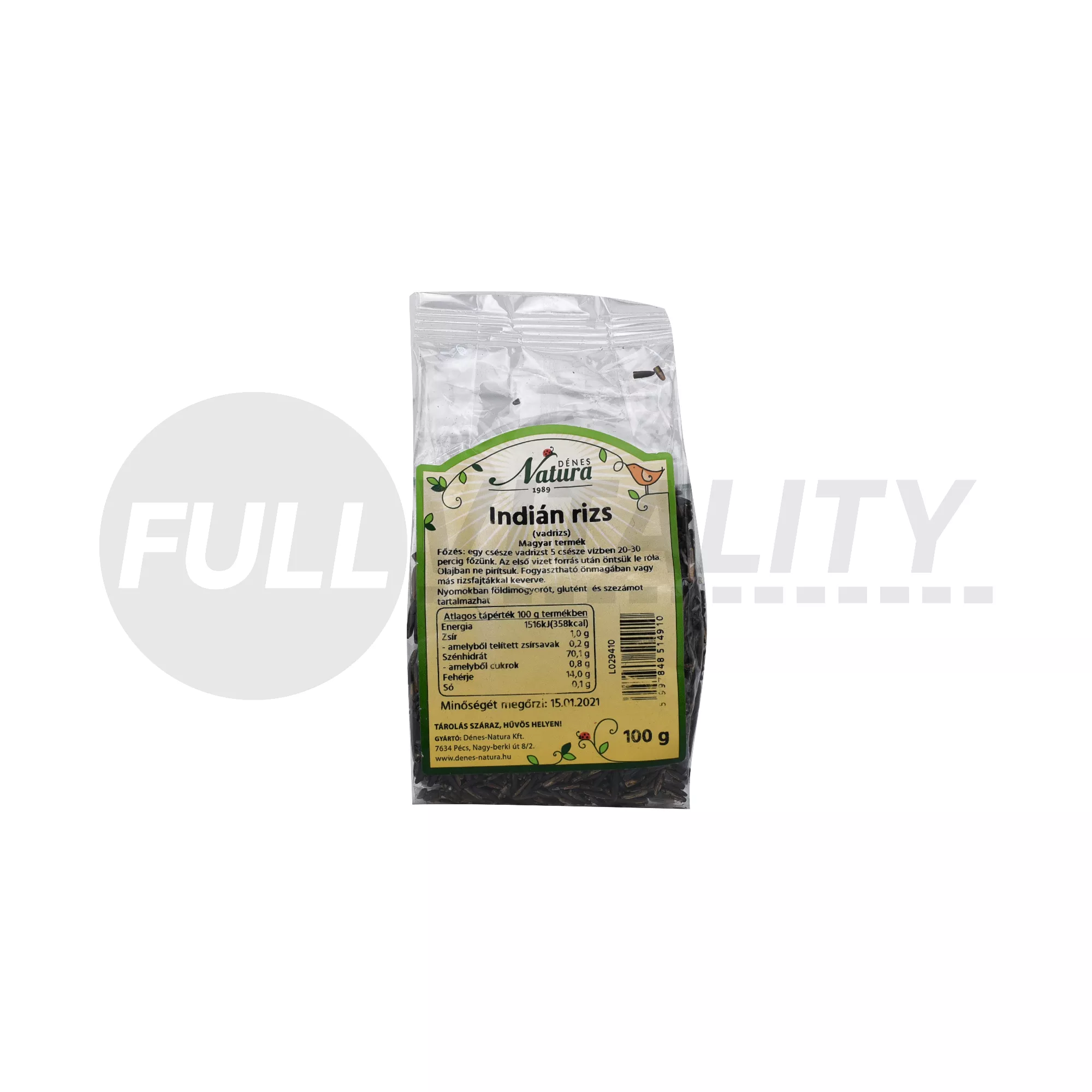 DÉNES NATURA INDIÁN RIZS (VADRIZS) 100G