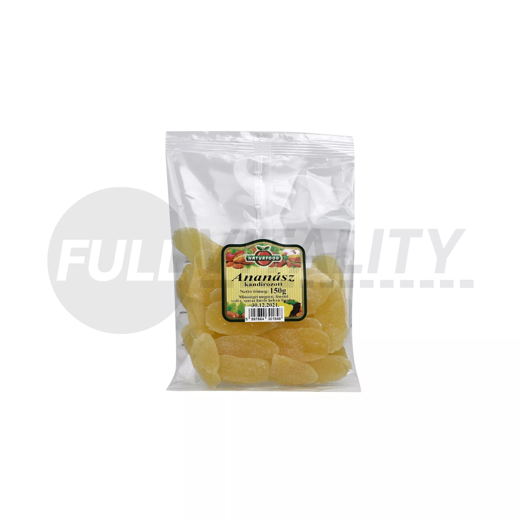 NATURFOOD KANDÍROZOTT ANANÁSZ 150G