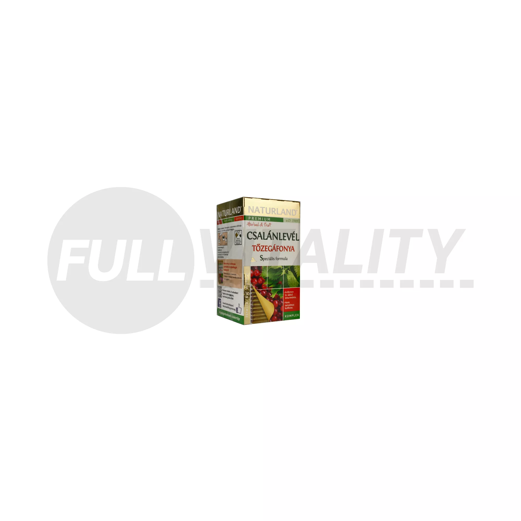 NATURLAND CSALÁNLEVÉL TŐZEGÁFONYA TEA 20DB